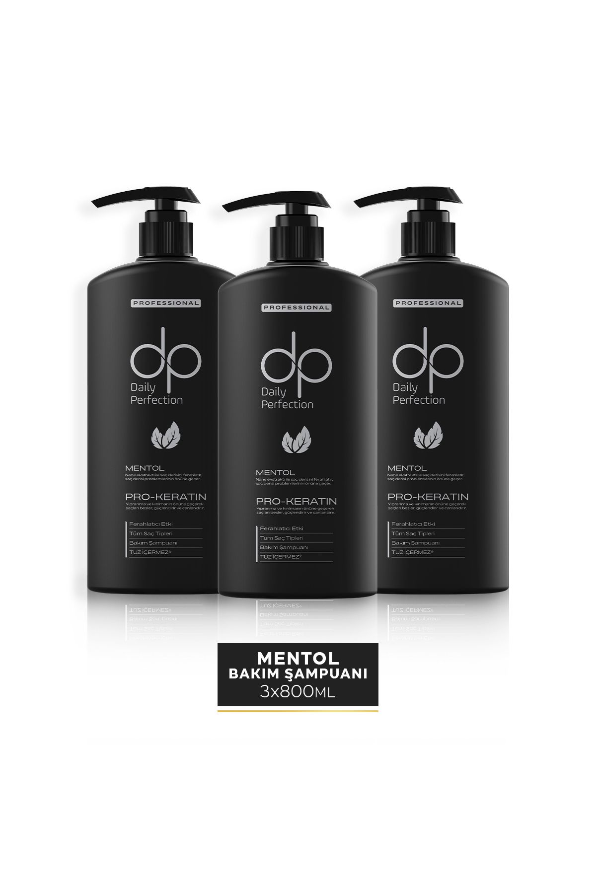dp Daily Perfection Şampuan Mentol 800 ml X 3 Adet