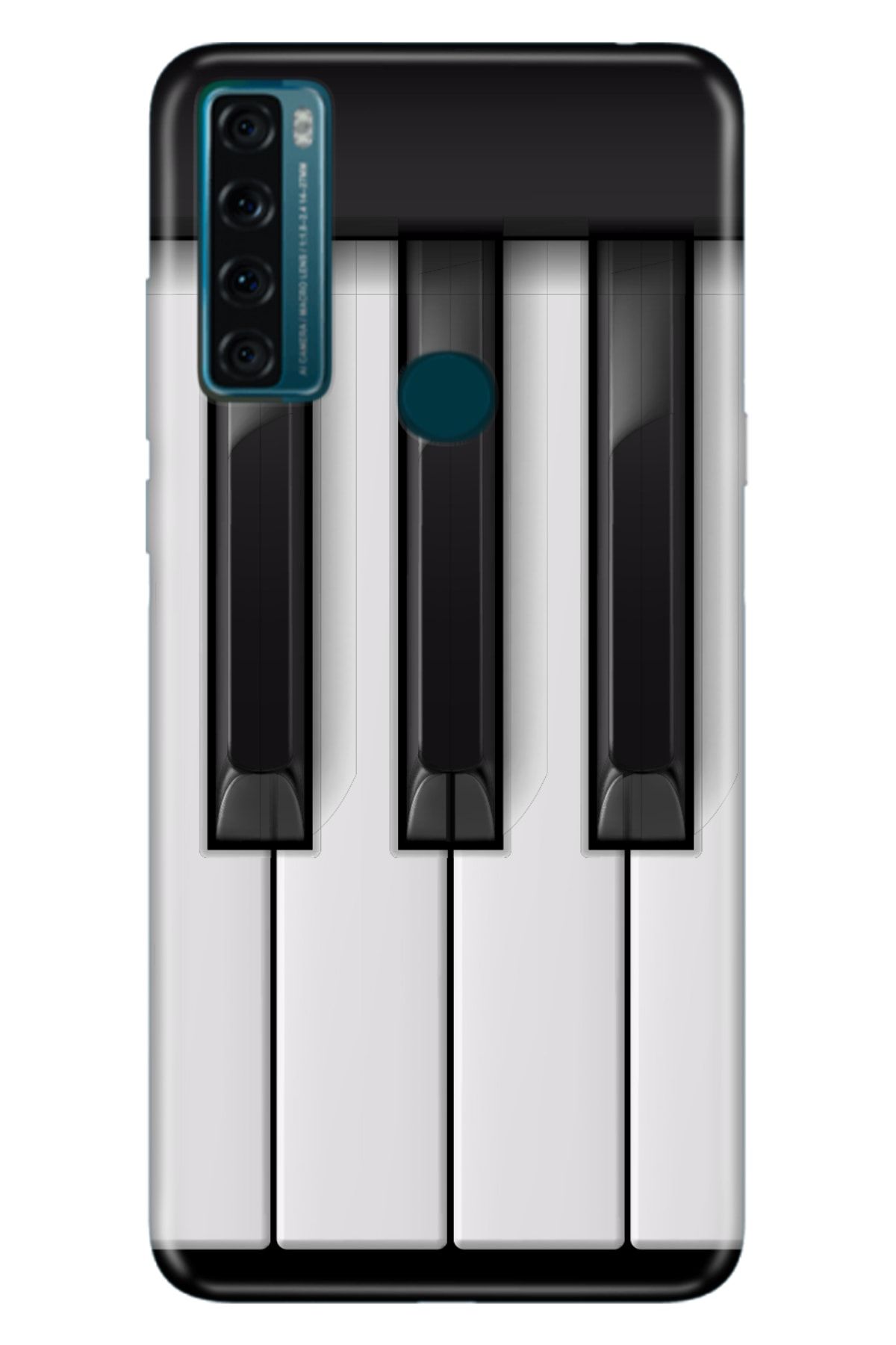 TCL 20 Se Uyumlu Kılıf Pure Modern Desenli Silikon Piyano