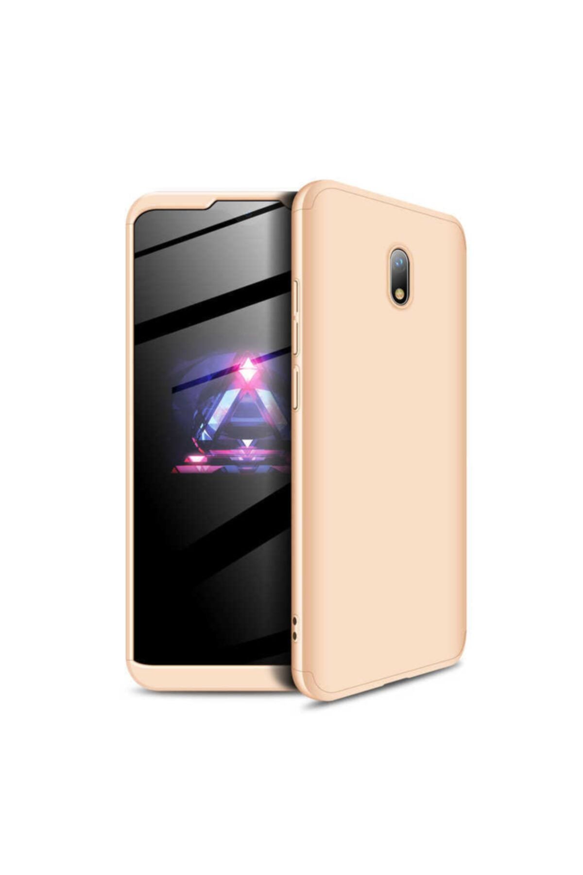 Nezih Case Xiaomi Redmi 8a Uyumlu Sert Silikon Kılıf (MAT GÖRÜNÜM ULTRA İNCE) Gold