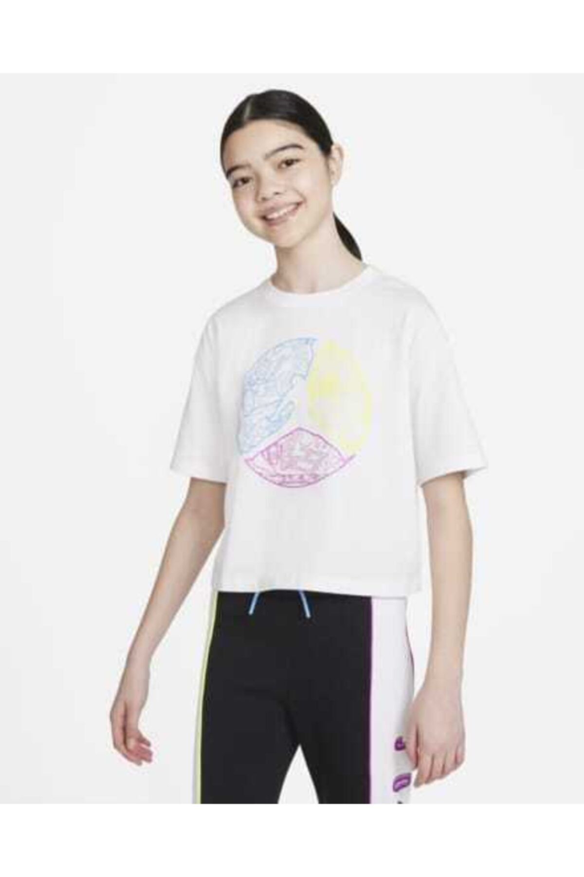 Nike Nıke Jordan Jumpman Color Up Tee Kız Çocuk Kısa Tişört 45a786-001