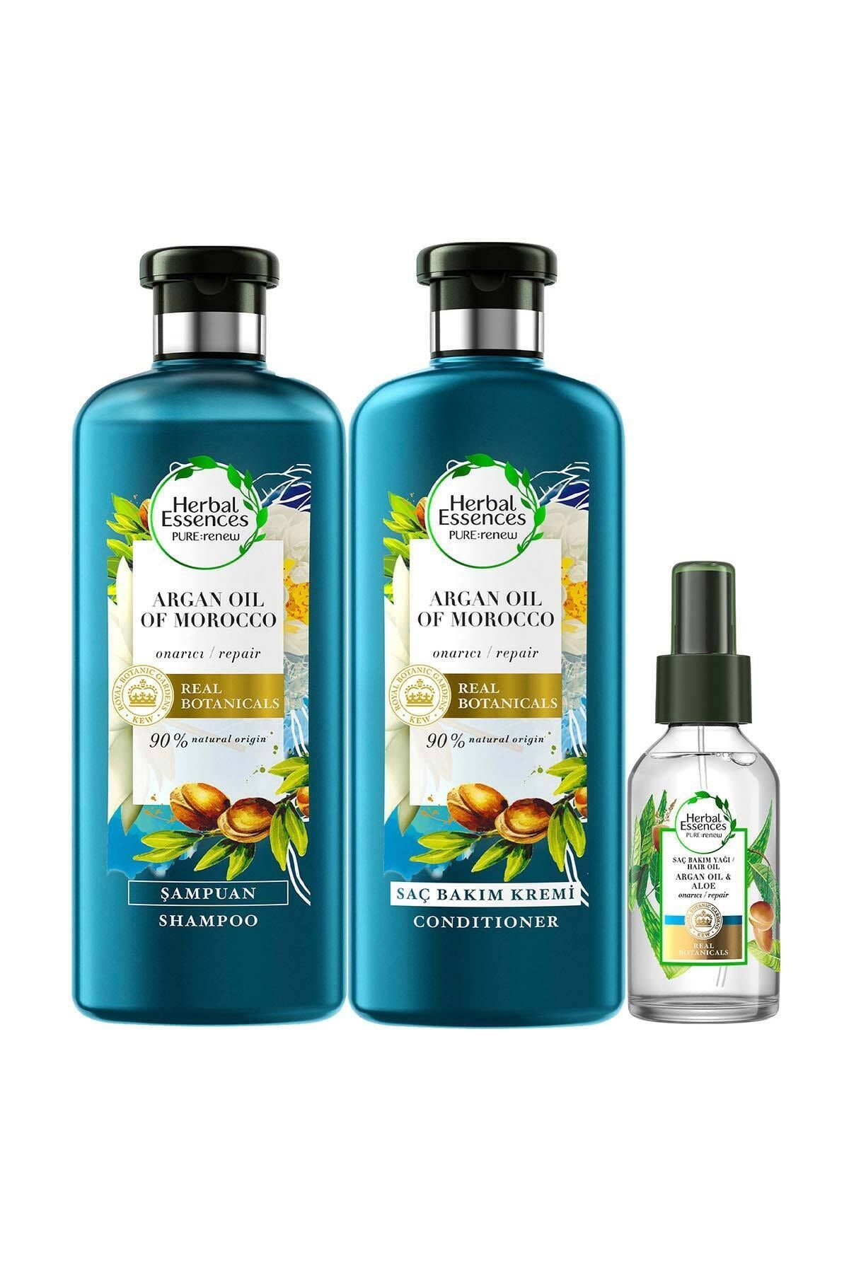 Herbal Essences Herbal Essence Argan Yağı Onarıcı Sprayli Saç Bakım Seti
