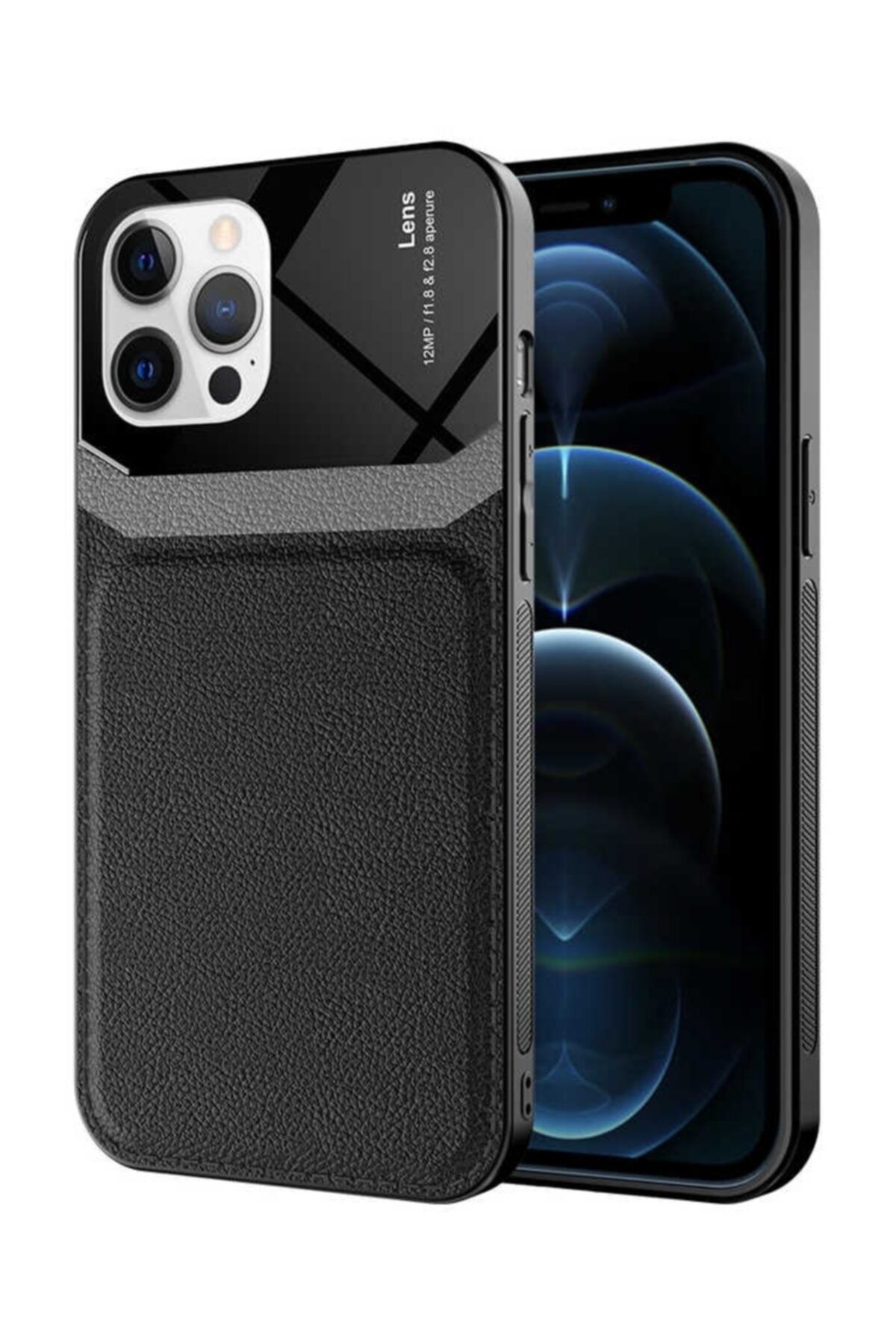 Mobilcadde Eiroo Harbor Iphone 12 Pro Max 6.7 Inç Siyah Silikon Kılıf