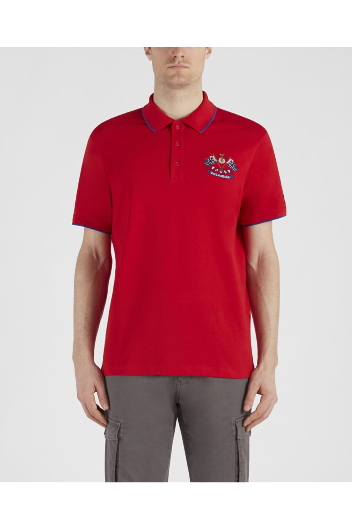 Paul&Shark Men's Knıtted Polo Shırt C.w. Cotton