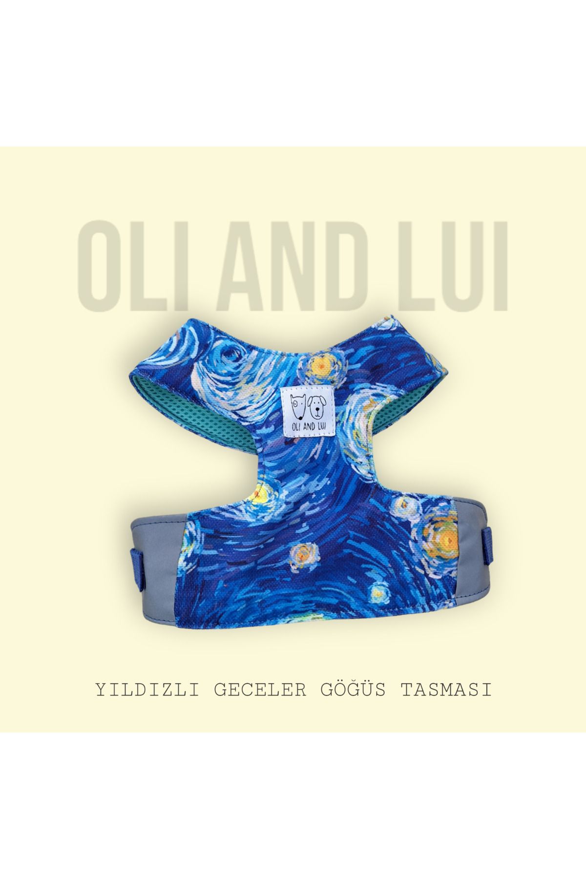 Oli and Lui Yıldızlı Geceler Köpek Göğüs Tasması