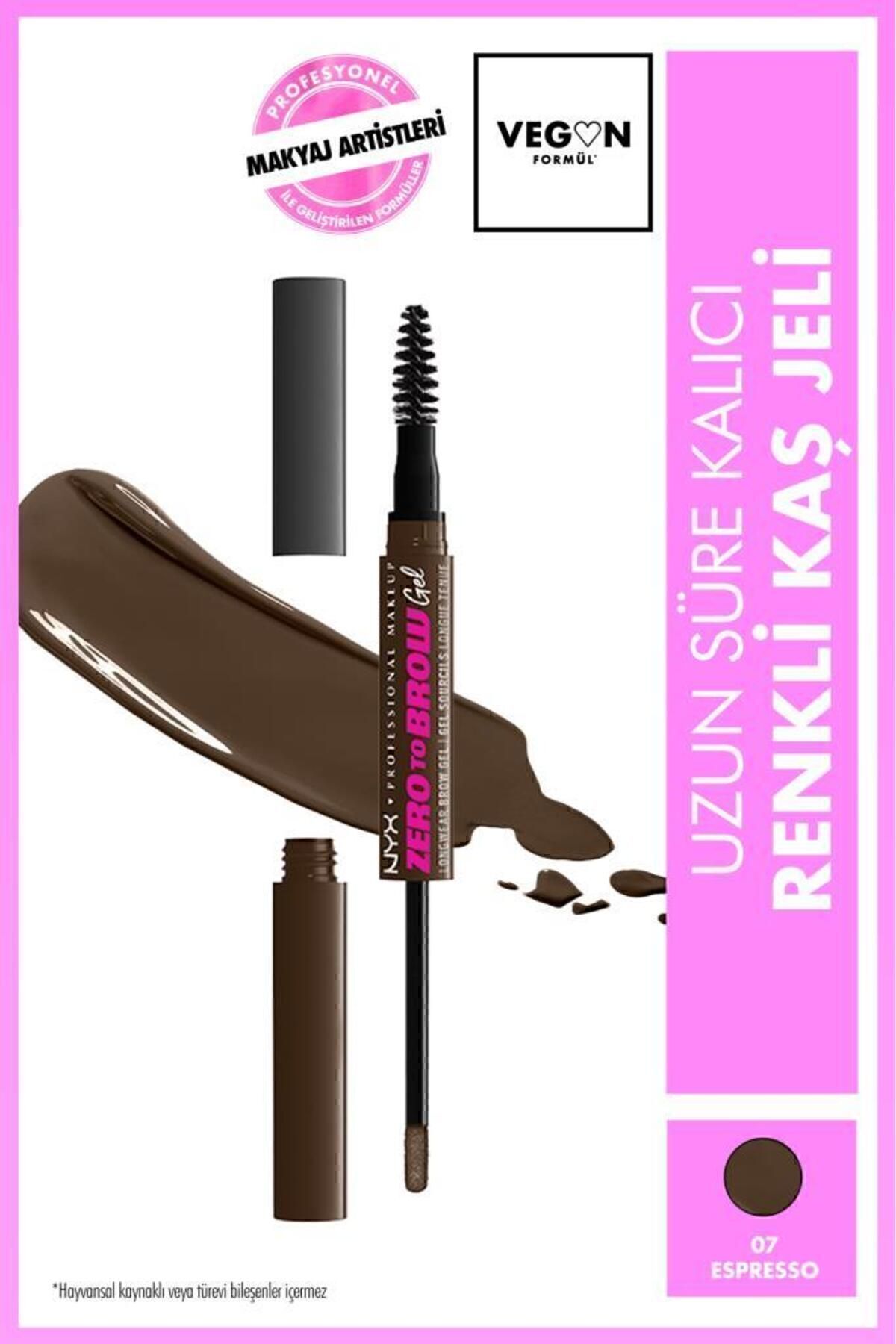 NYX Professional Makeup Zero to Brow Uzun Süre Kalıcı Kaş Jeli - Espresso