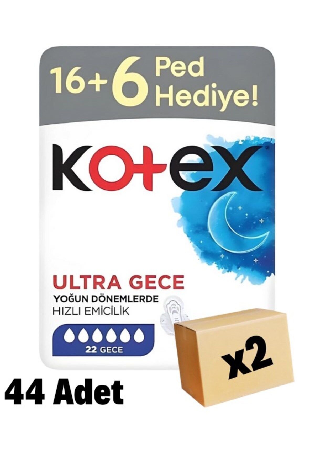 Kotex Ultra Dev Eko Gece 22 Li - 2'li Paket