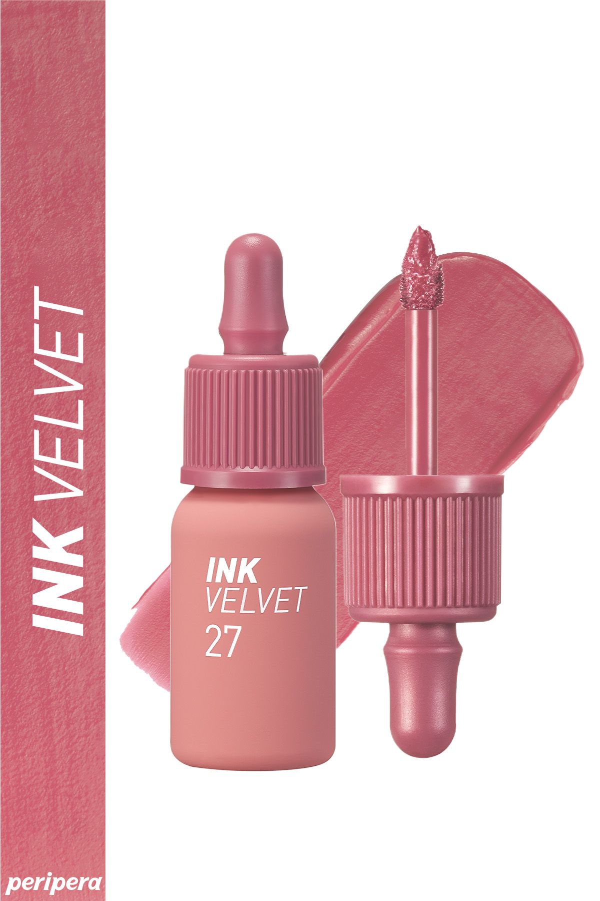 PERIPERA Yüksek Pigmentli, Kadife Görünümlü, Gün Boyu Kalıcı Tint PERIPERA Ink Velvet (27 Strawberry Nude)