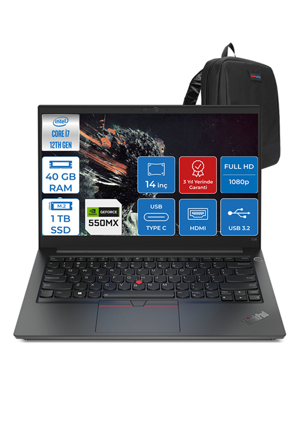 Thinkpad E14 G4 I7-1255u 40gb 512gb 174 512gb Ssd 2gb/mx550 14