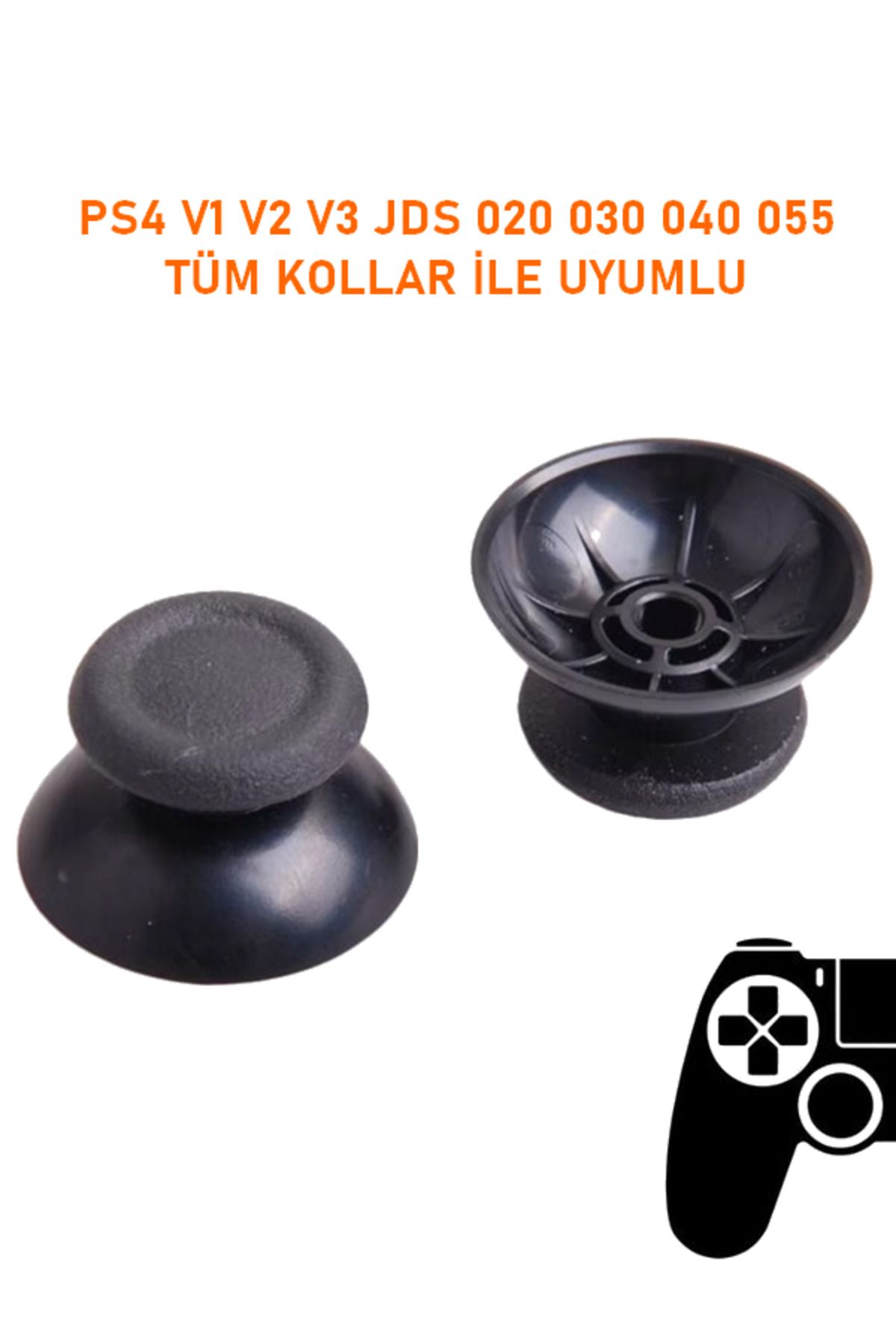 siar PS4 V1 V2 Tüm Kollar İle Uyumlu Analog Topuz Başlık Gri Renk Kaliteli Ürün Kol Tamir (1 Adet)