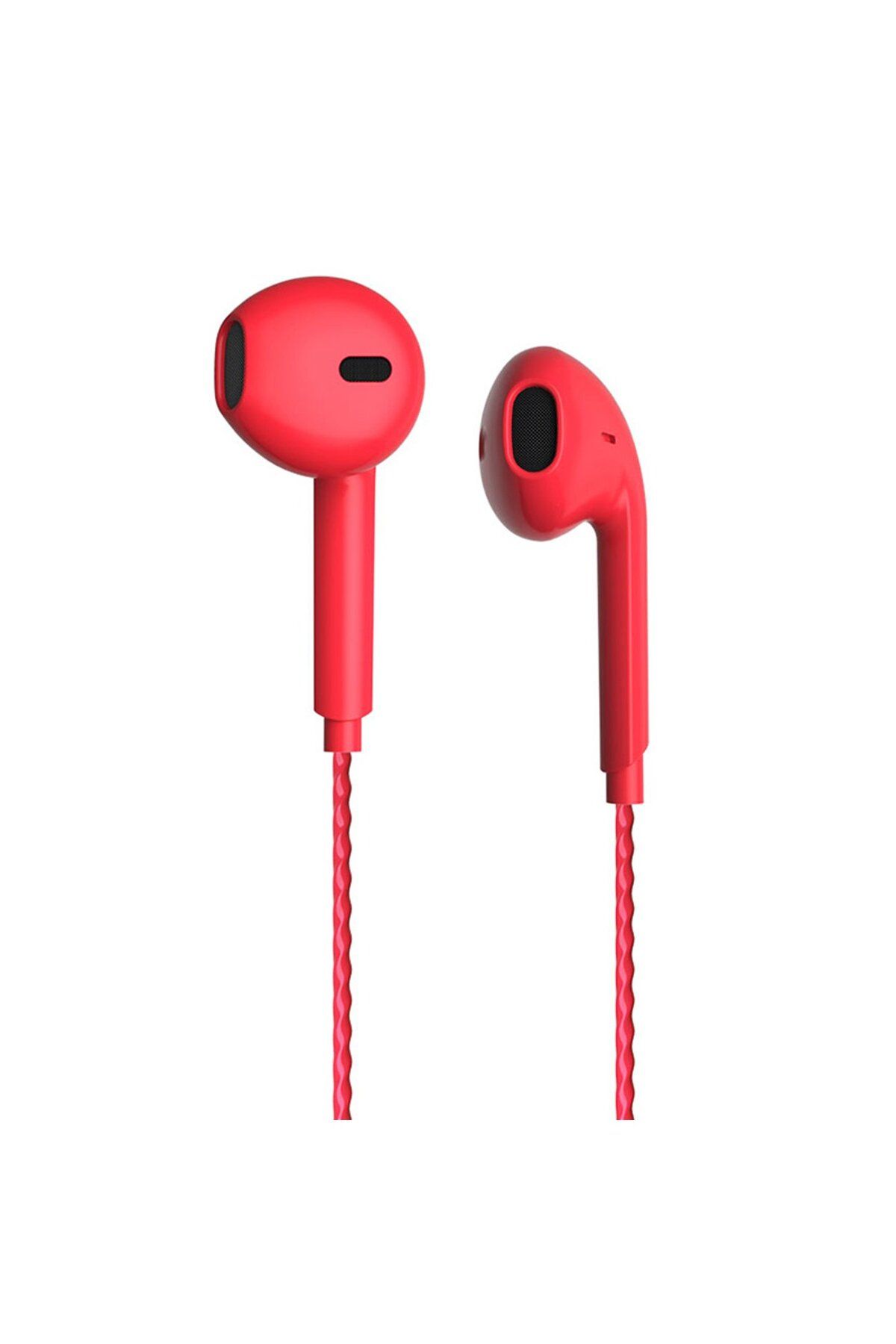 Di Aksesuar Kırmızı Plastik Uçlu Stereo Mikrofonlu Kulaklık iPhone Görünüm
