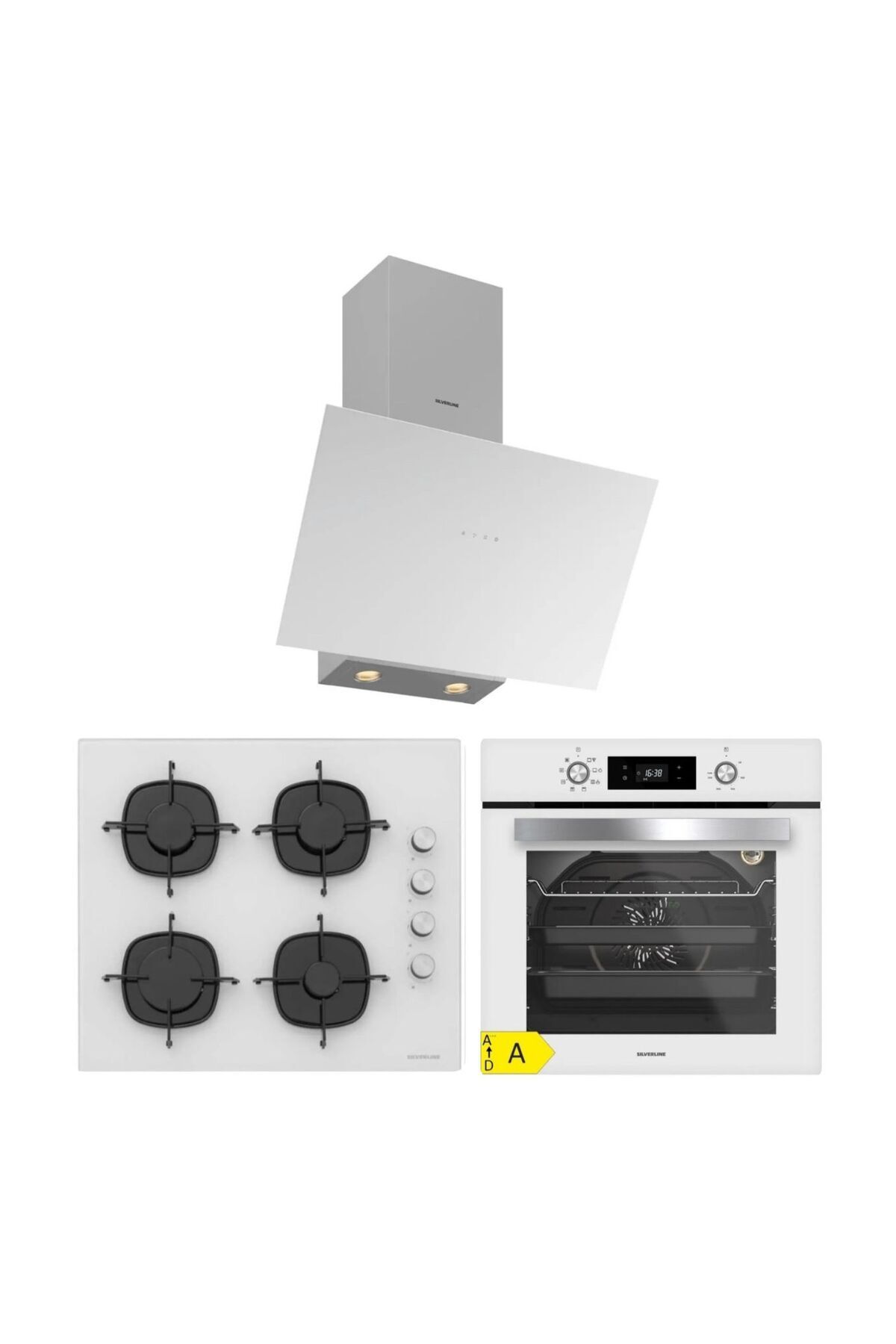 Beyaz Cam Ankastre Set ( 3481 Flam - CS5335W02 - BO6504W01 )