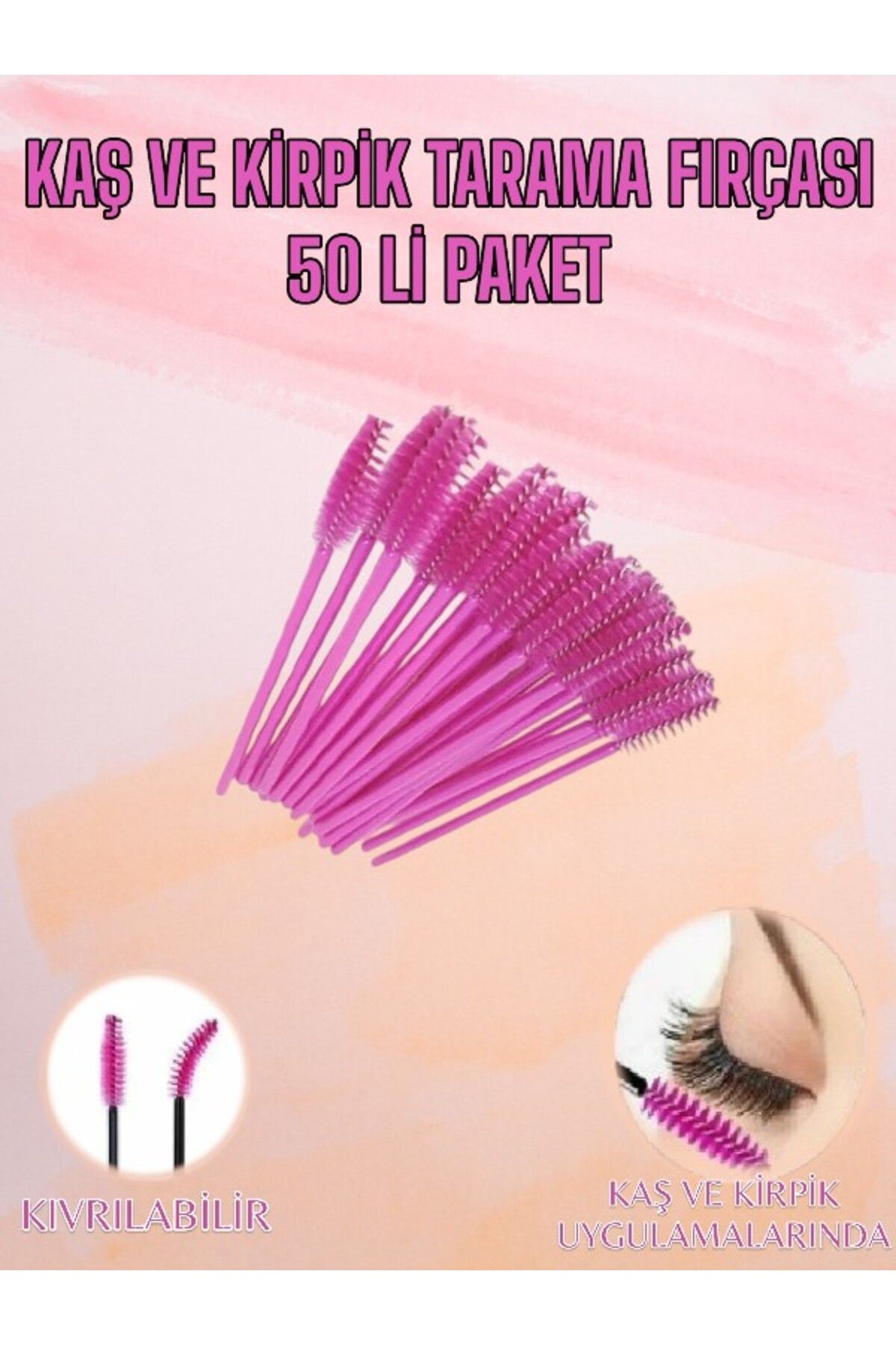 TNL KAŞ VE KİRPİK TARAMA FIRÇASI 50 Lİ PAKET