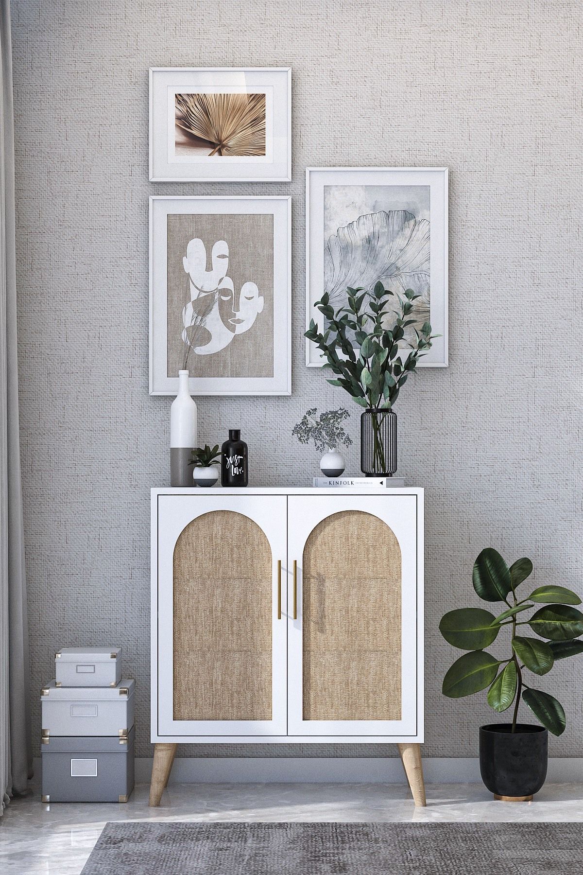 Onouqo Mdf Çok Amaçlı Dolap, Ayakkabılık, Oturma Odası, Mutfak Dolabı
