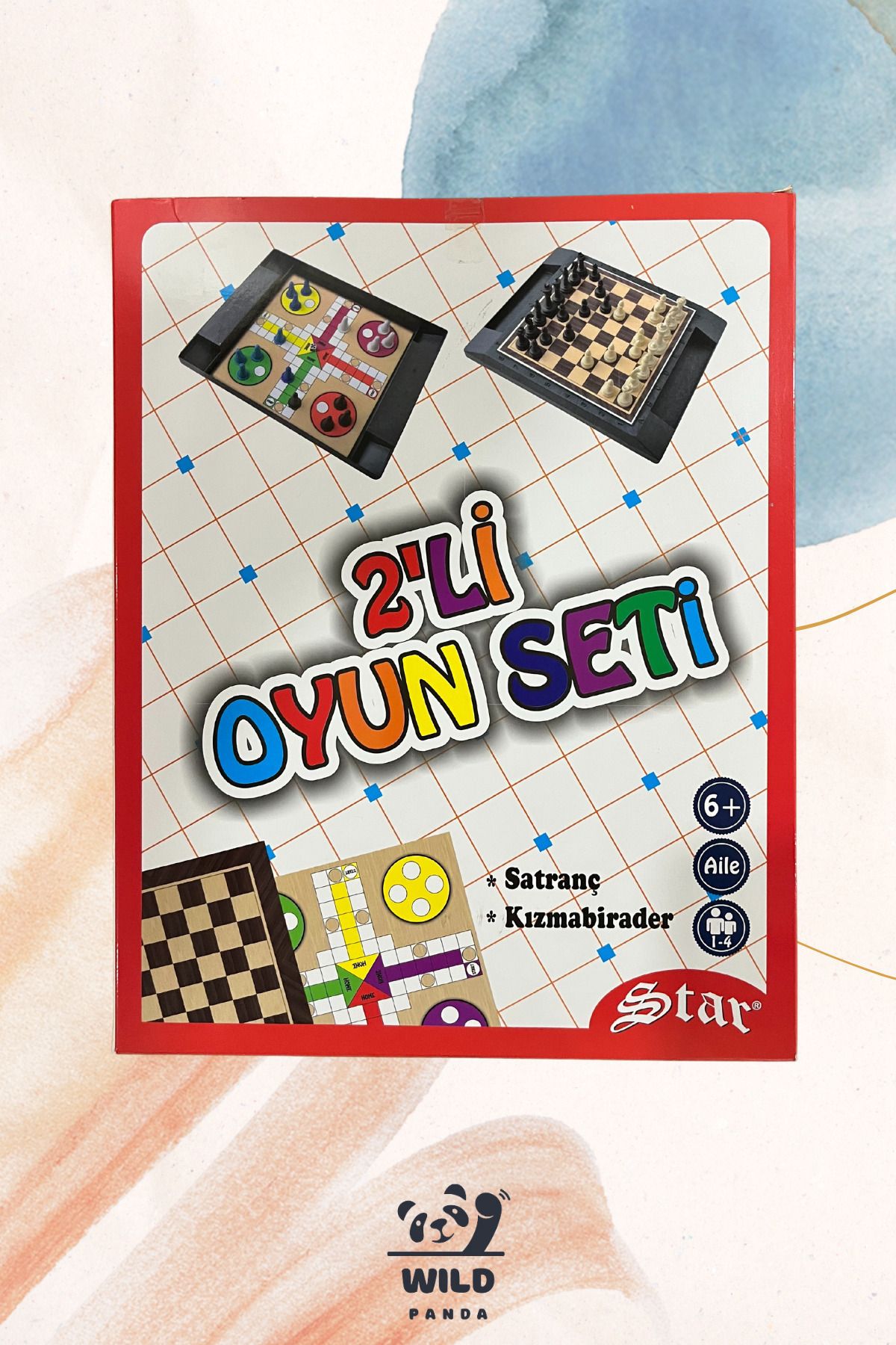 wildpanda 2'li Oyun Seti *satranç * Kızmabirader Aile 1-4 Kişilik