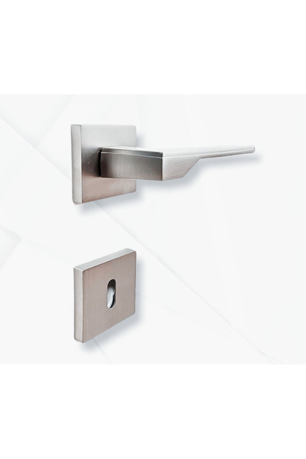 ALMITAL Stilo Inox Kare Rozetli Kapı Kolu Lüks Oda Kapı Kolu