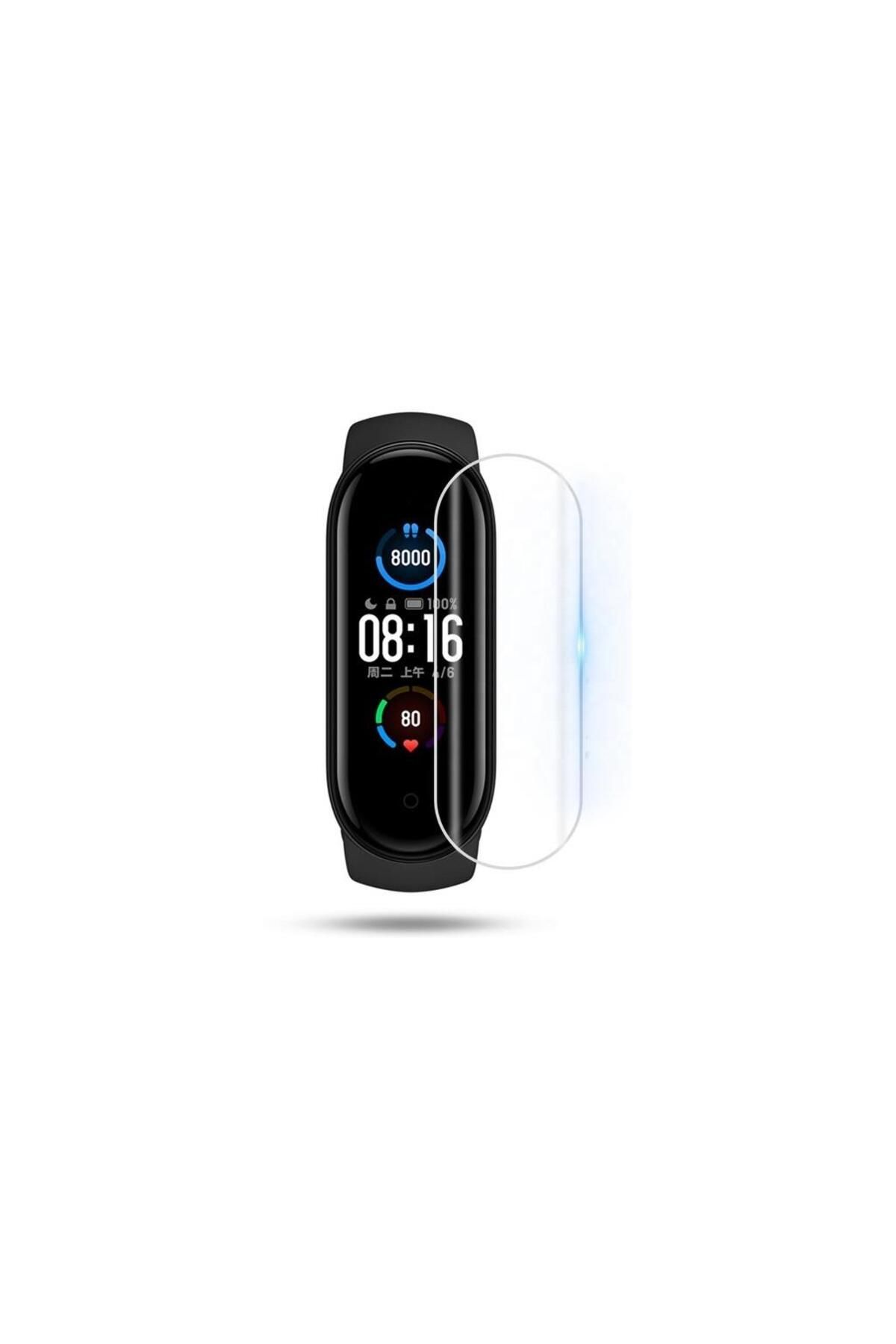 Vendas Xiaomi Mi Band 5 Tam Şeffaf Ince Pet Saat Ekran Koruyucu