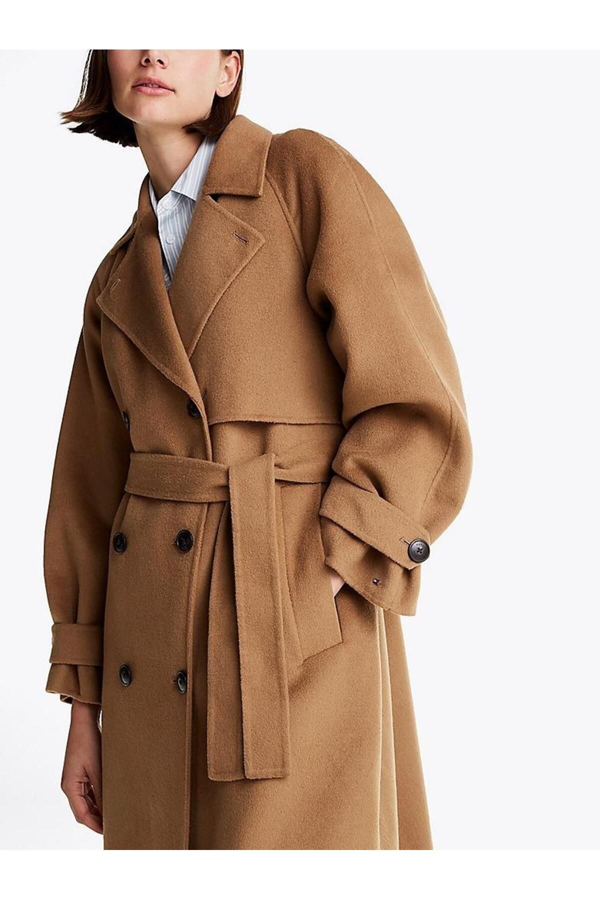Tommy Hilfiger OVERSIZED DF WOOL BLEND TRENCH