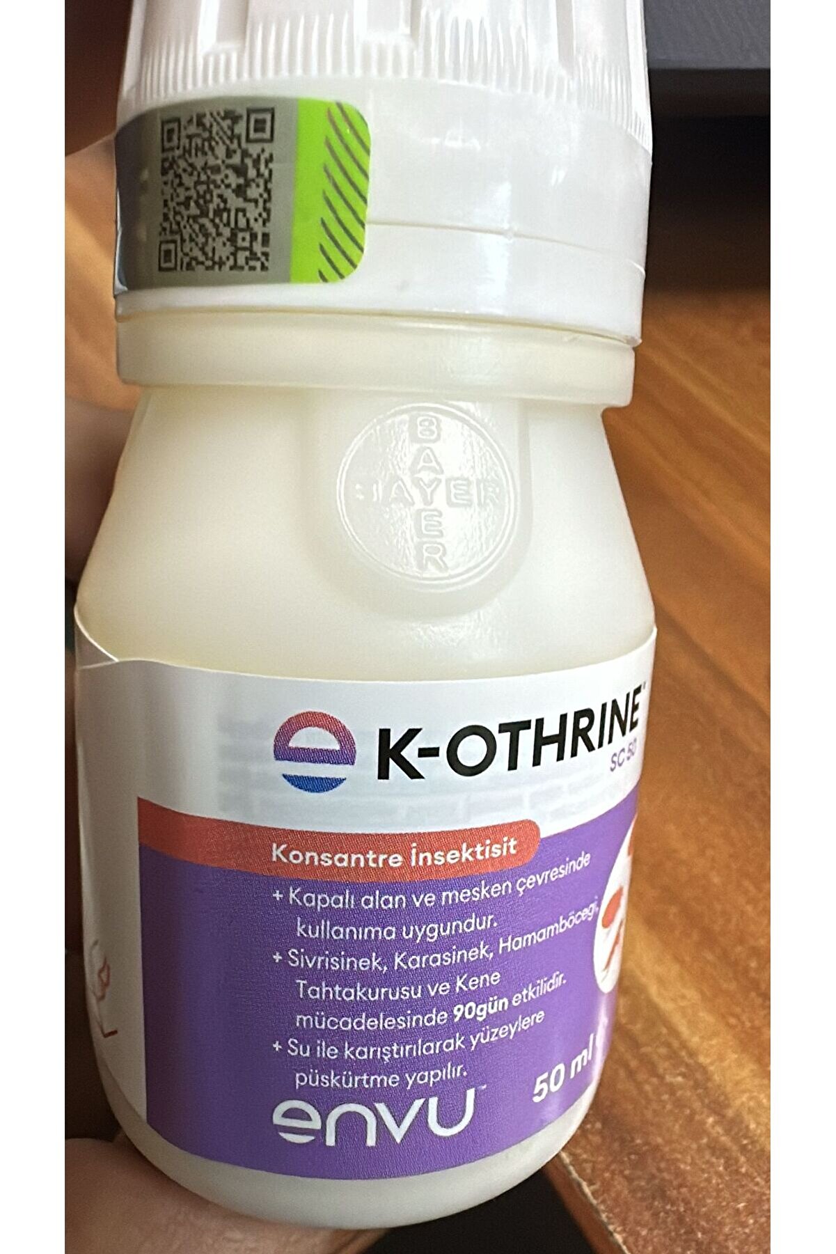 Bayer Envu K-othrine SC50 Hamamböceği Pire Tahtakurusu Ve Sivrisinek Etkili Konsantre 50 ml