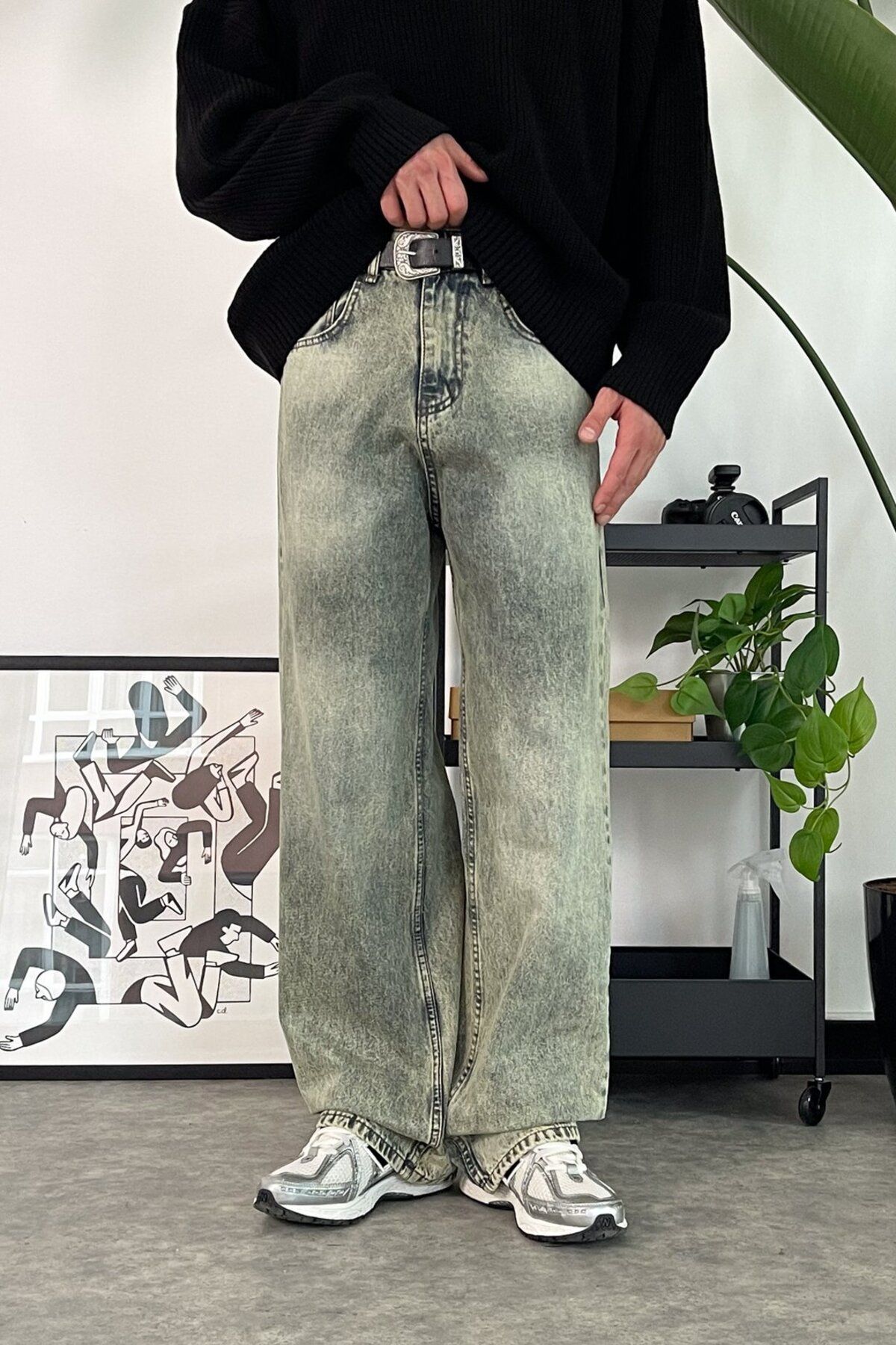 hitup Premium Washed Baggy Jean