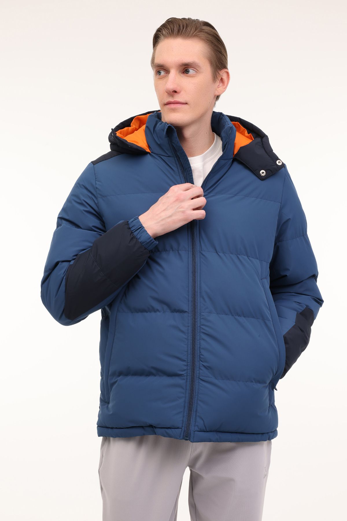 Kinetix ML HUGO COAT 4PR Mavi Erkek Kısa Kaban