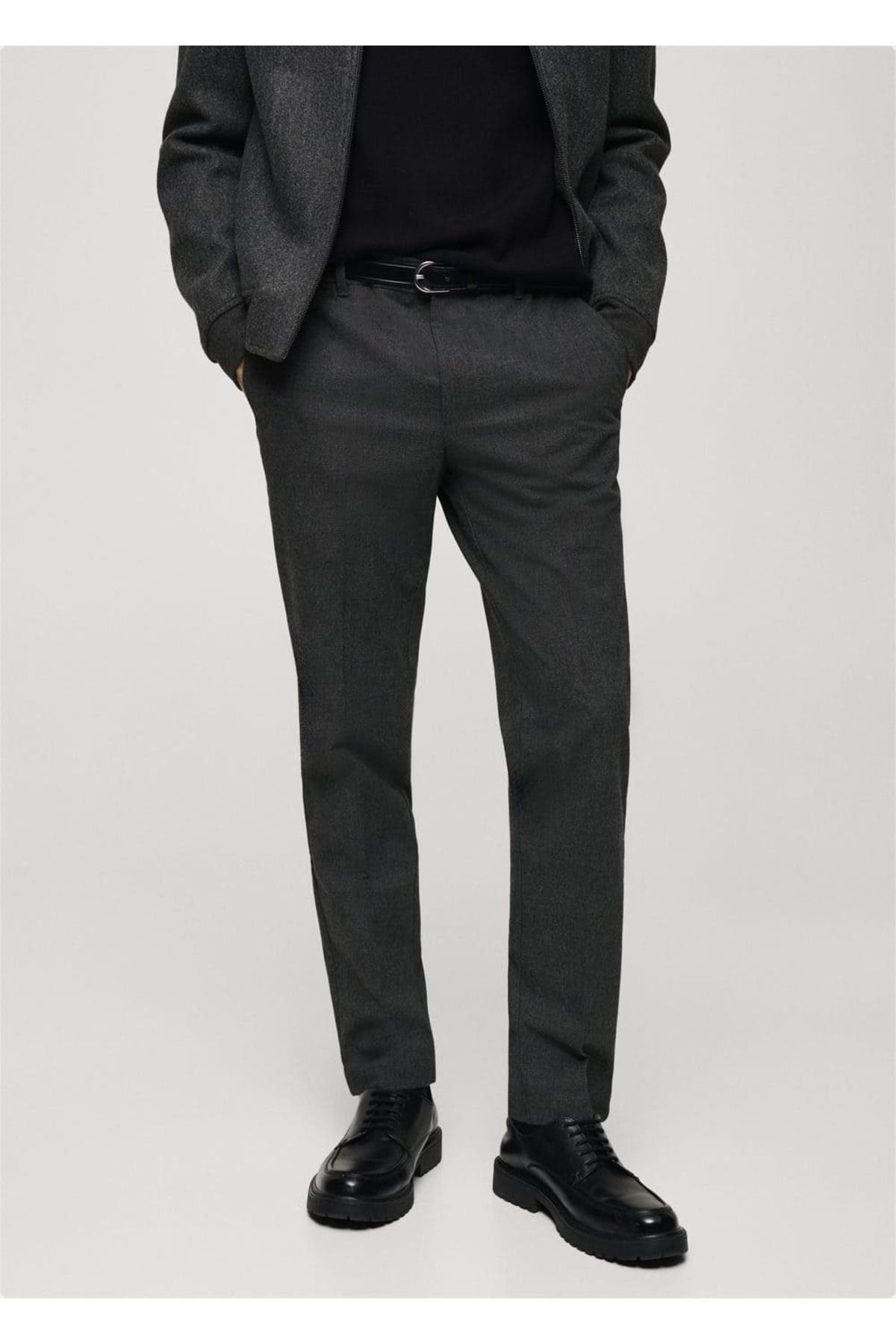 MANGO Man Glen Ekose Flanel Pantolon