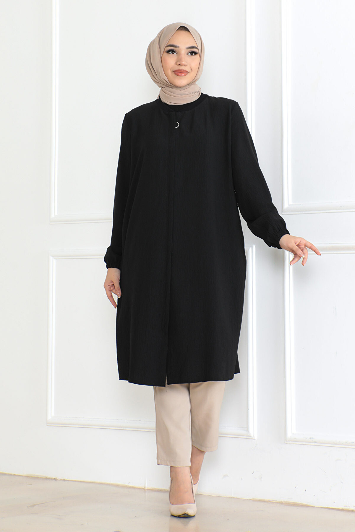 OKTAYUSTA COLLECTİON Kadın Araboy Sade Aerobin Kap&Ferace Günlük Siyah