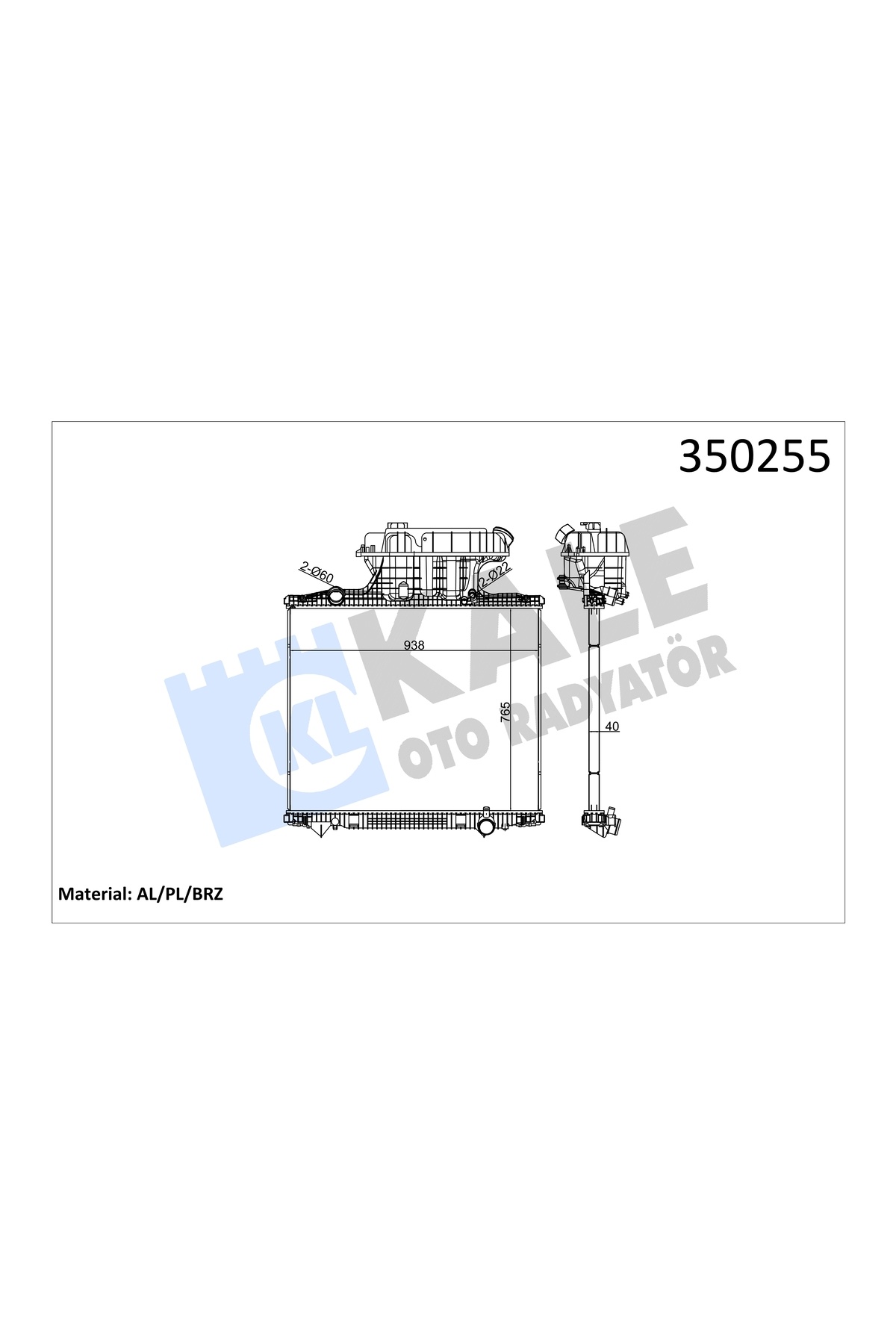 SU RADYATORU TGA 00 / , TGS , TGX 07 / (MT) (CERCEVESIZ) / ALCAK KABIN/