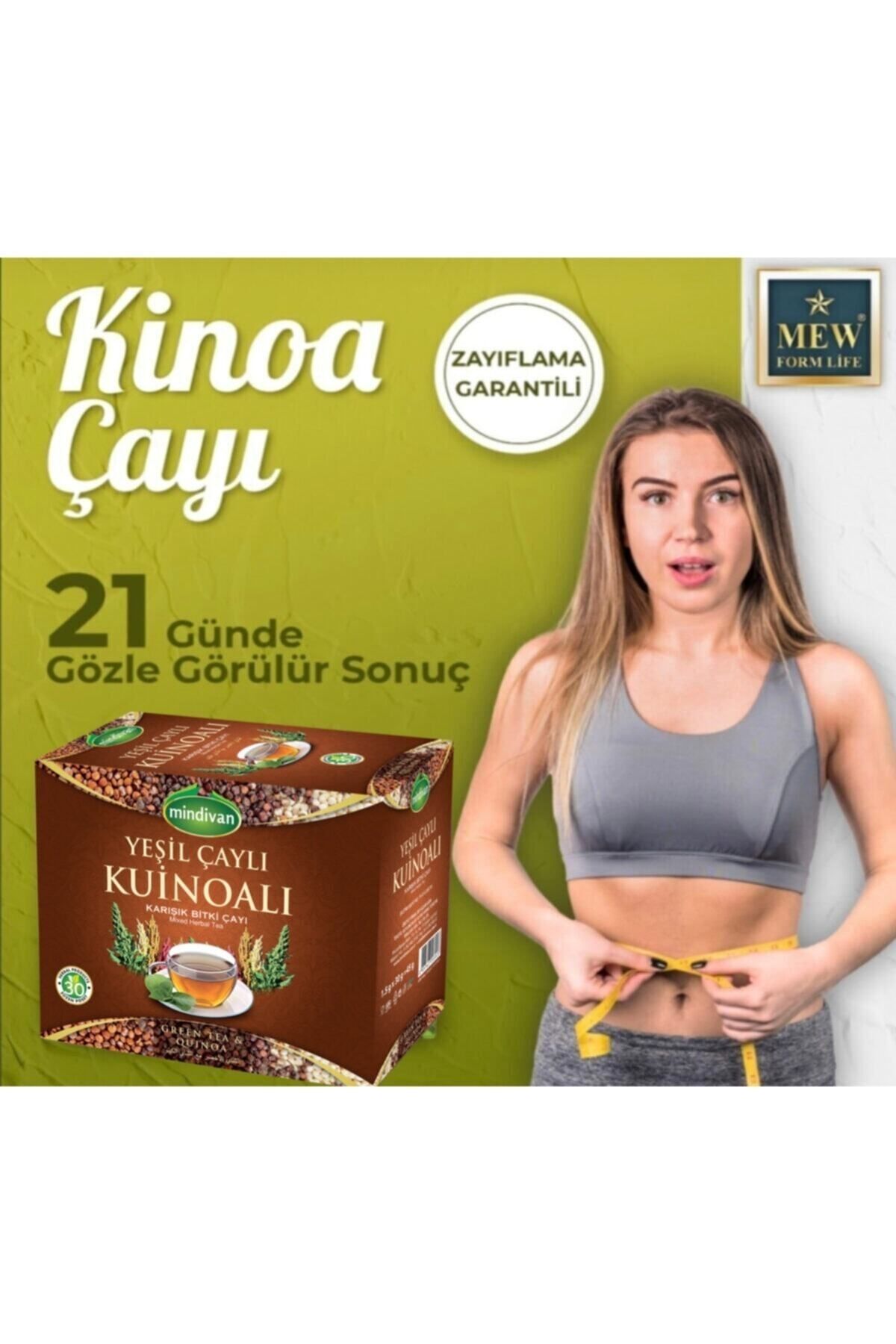 Mindivan Yeşil Çaylı Kinoa Çayı 30 'lu Süzen Poşet