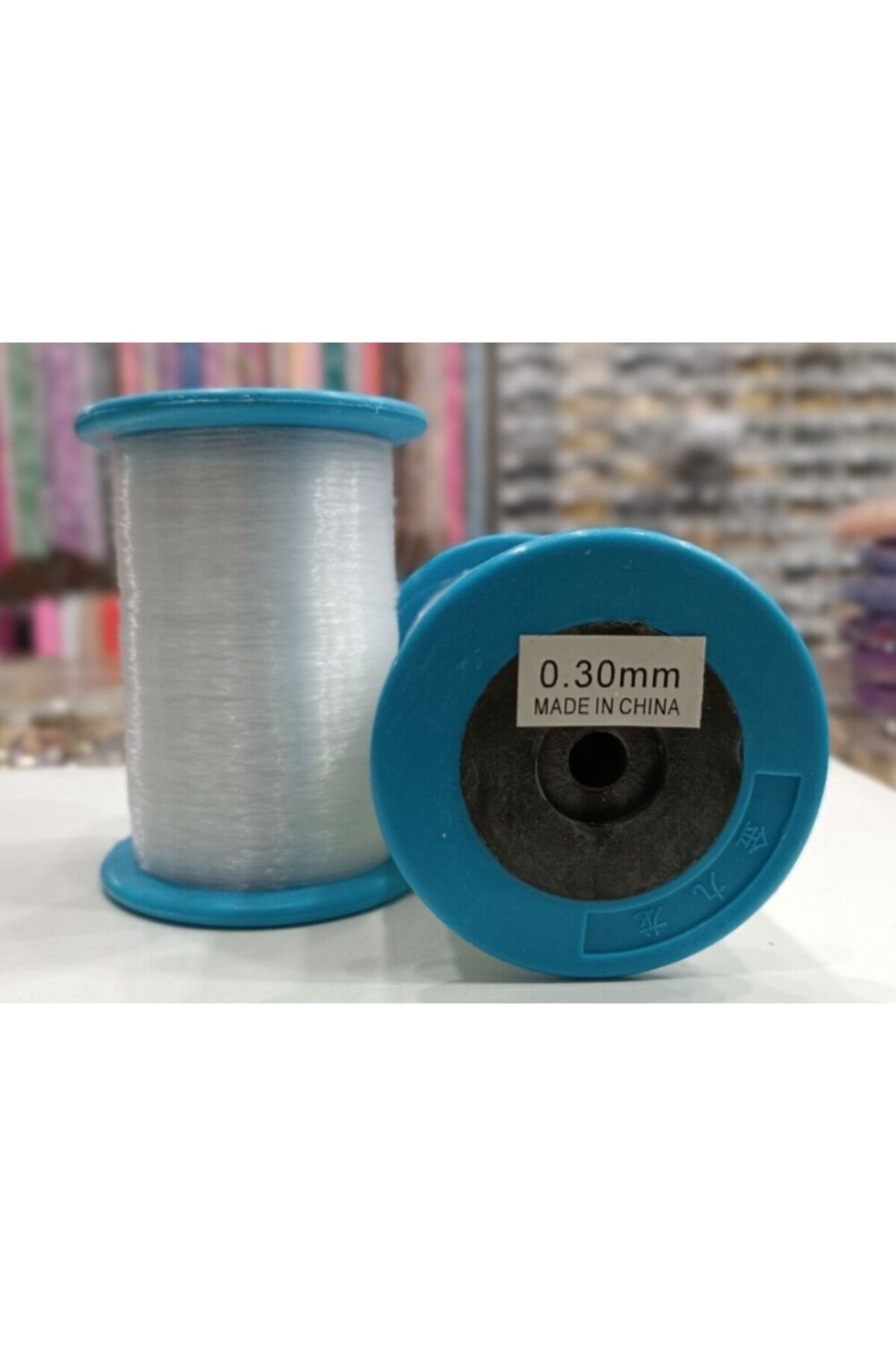 Hobimos 0.30 mm Lastiksiz Şeffaf Düz Misina İpi (Kristal, İnci Çanta ve Aksesuar Yapımına Uygundur)