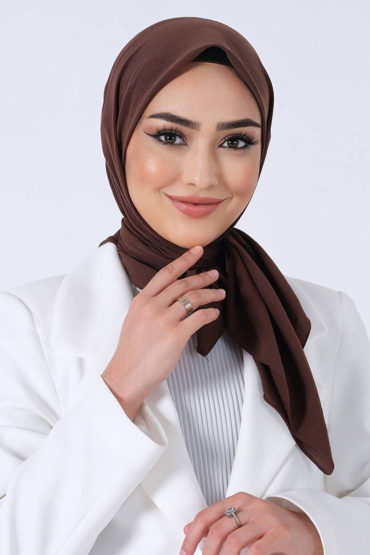 haremscarfs Harem scrafs Asya eşarp acı kahve rengi  (özel ve günlük kullanıma uygun)