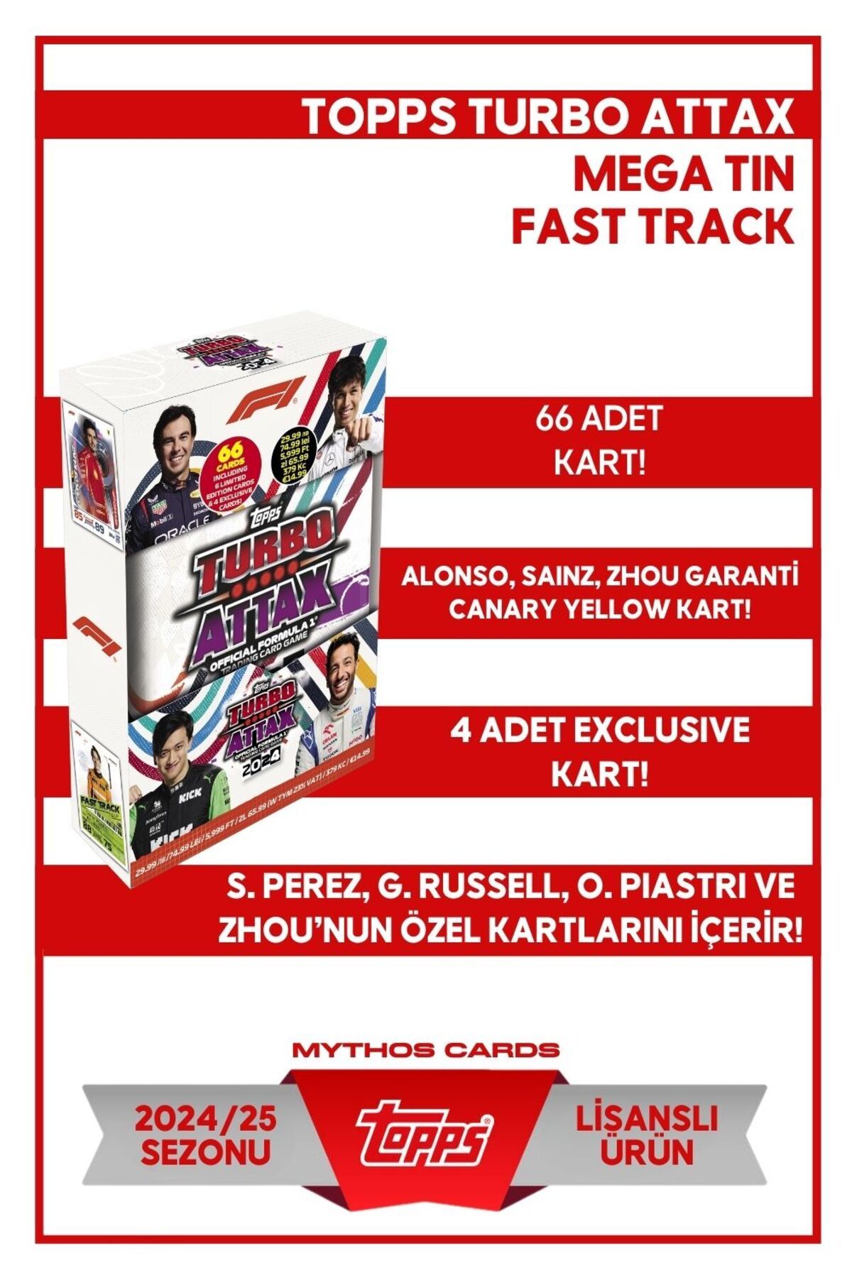 Topps Formula 1 Turbo Attax 2024 Mega Tin - Fast Track