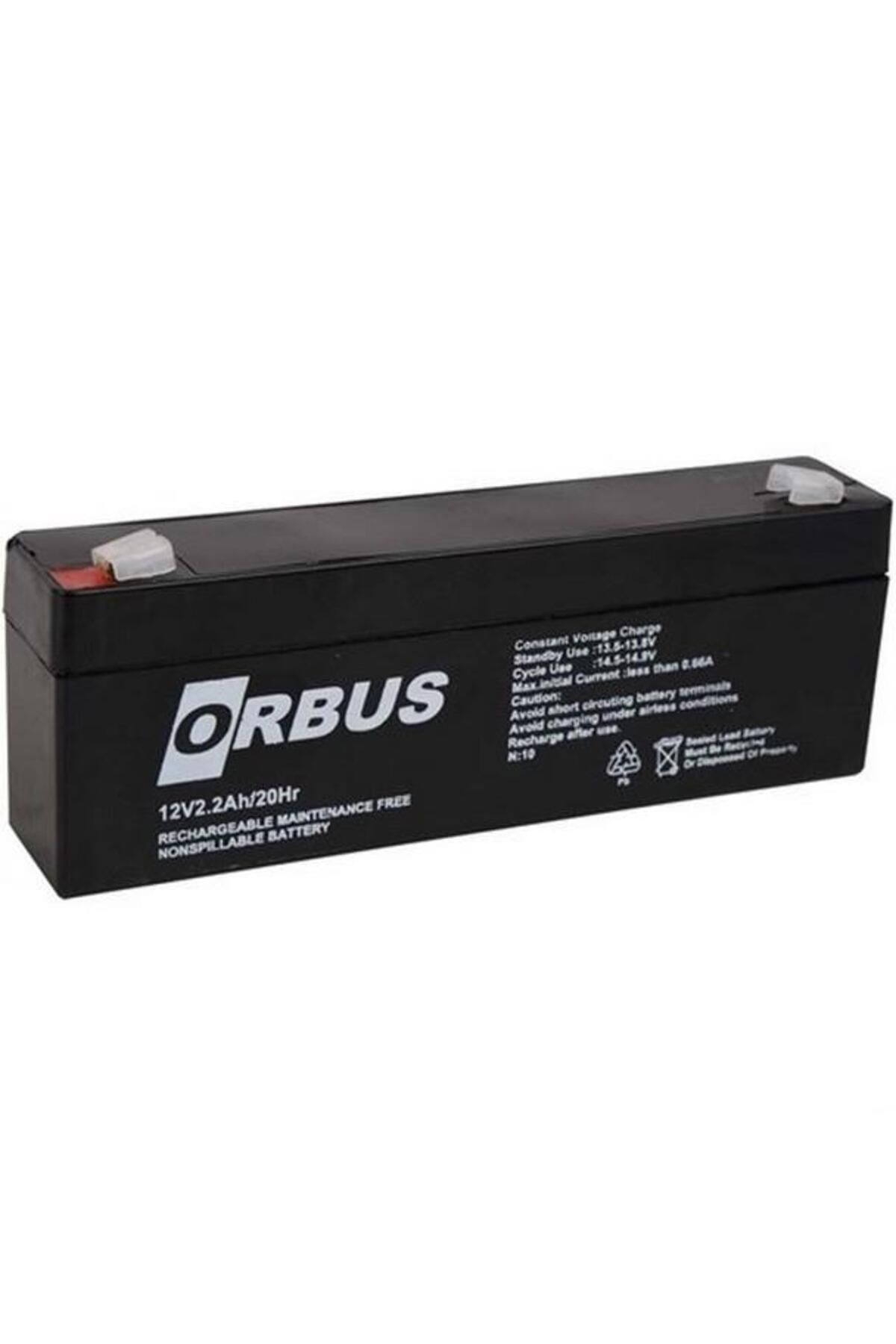 ORBUS 12v 2.2 Ah / 2.3 Ah Akü Kuru Tip (178*34*60) Uzun (0,9 KG) Tse'li