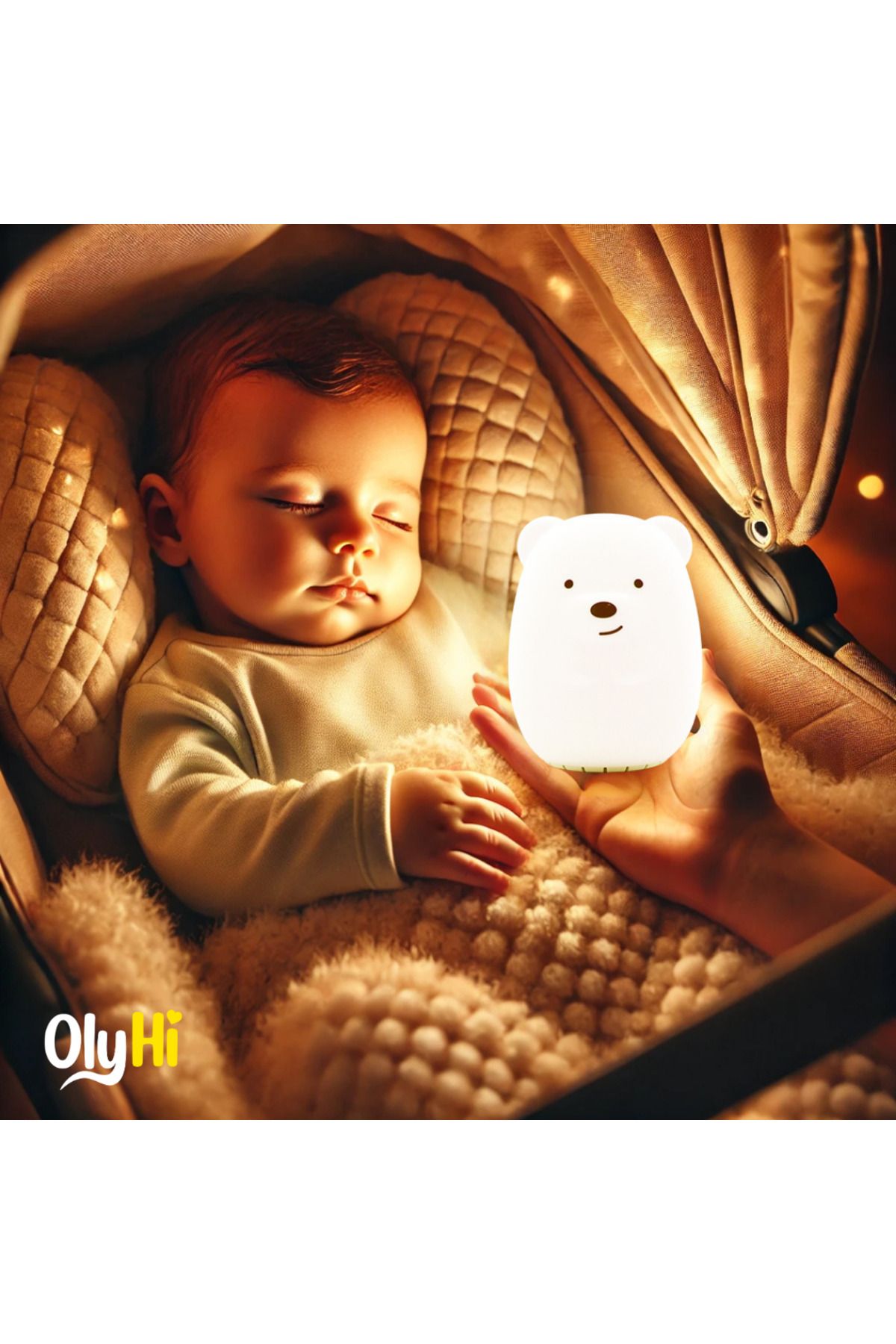 BYLOGI Olyhi Eğitici Oyuncak - Gece Lambalı Bluetooth Hoparlör - Ayıcık Balbi