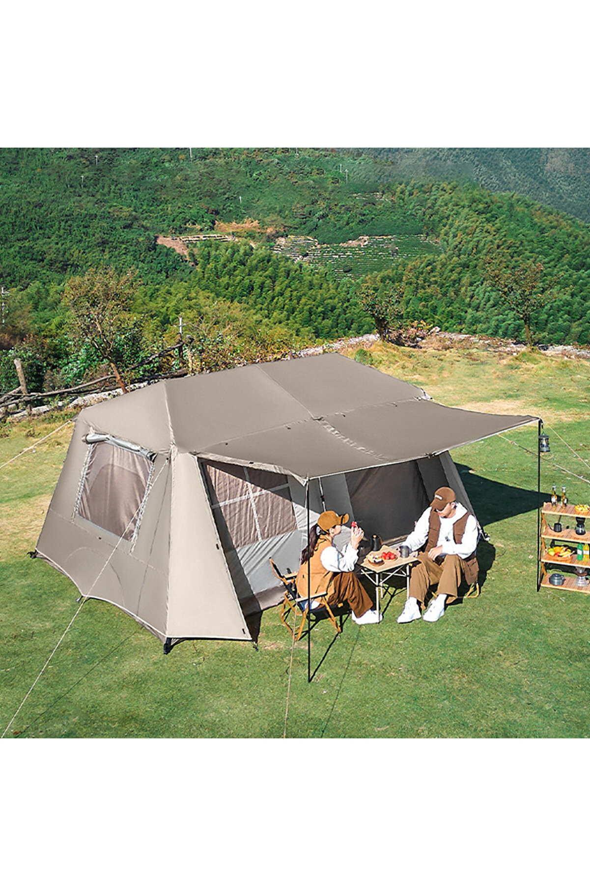 SHUFA Çift Katmanlı 4 Mevsim Çadırı - 16.3 m², 430x380x220 cm