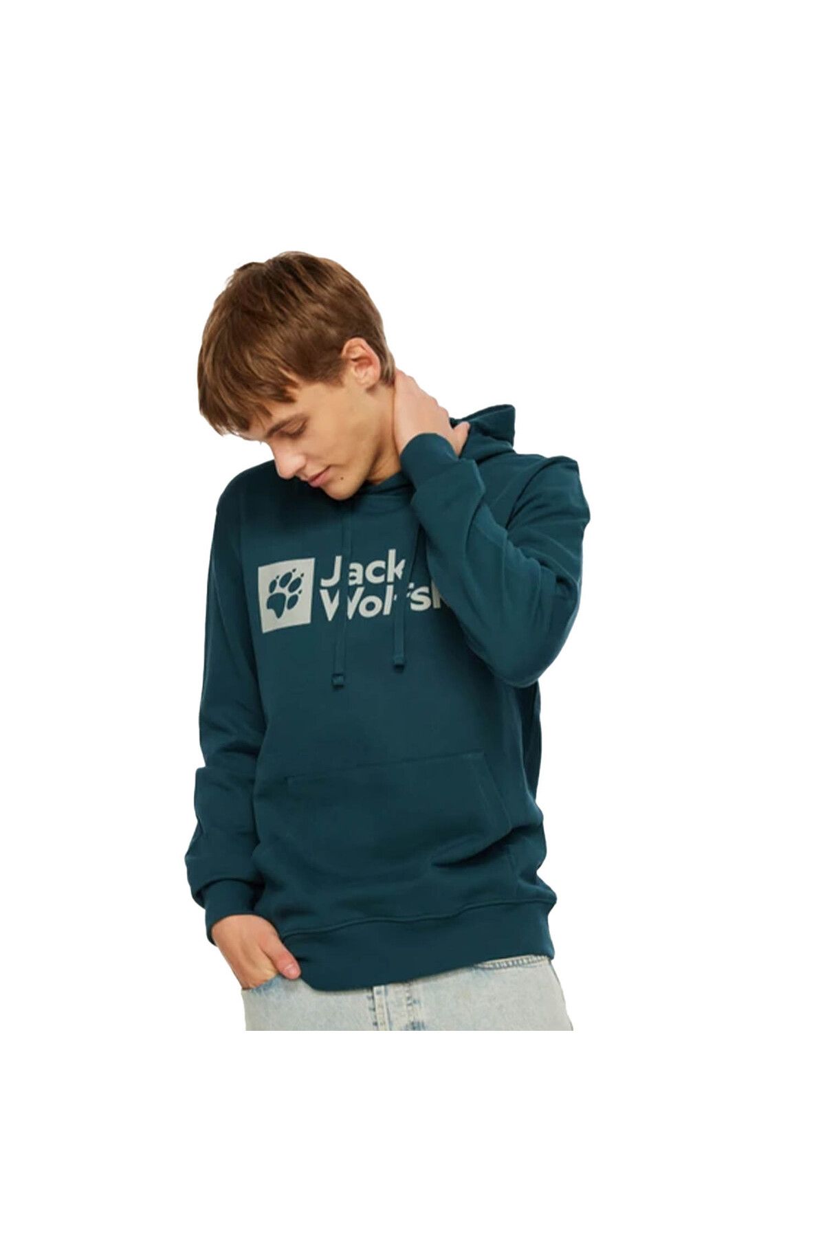 Jack Wolfskin Erkek Sweatshırt Arthur Hoody Yeşil Kapüşonlu