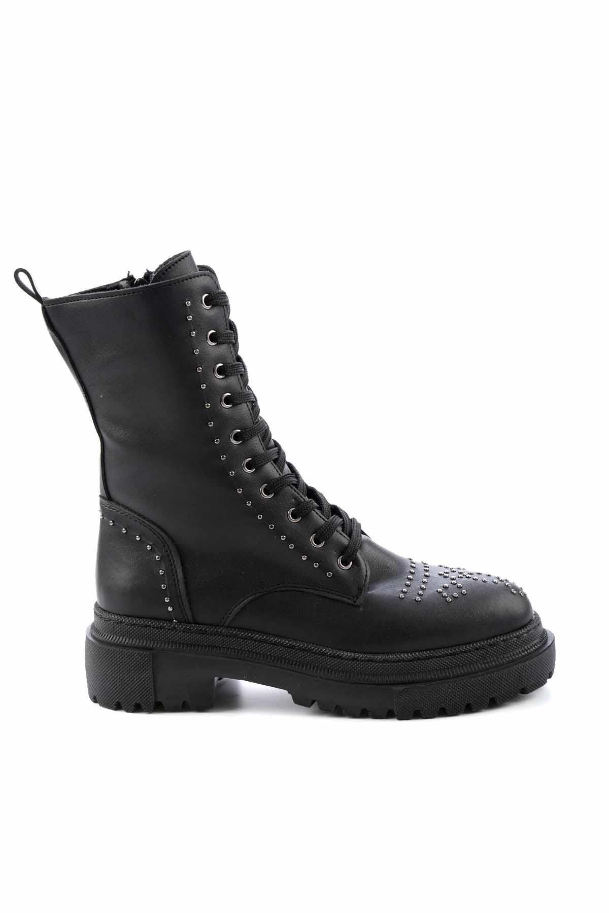 Bambi Siyah Kadın Bot & Bootie K02503900809