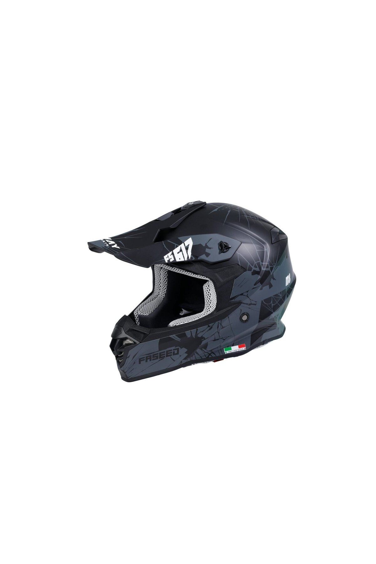 Sway SW 617 MATT CRAK Black Grey Cross Kask