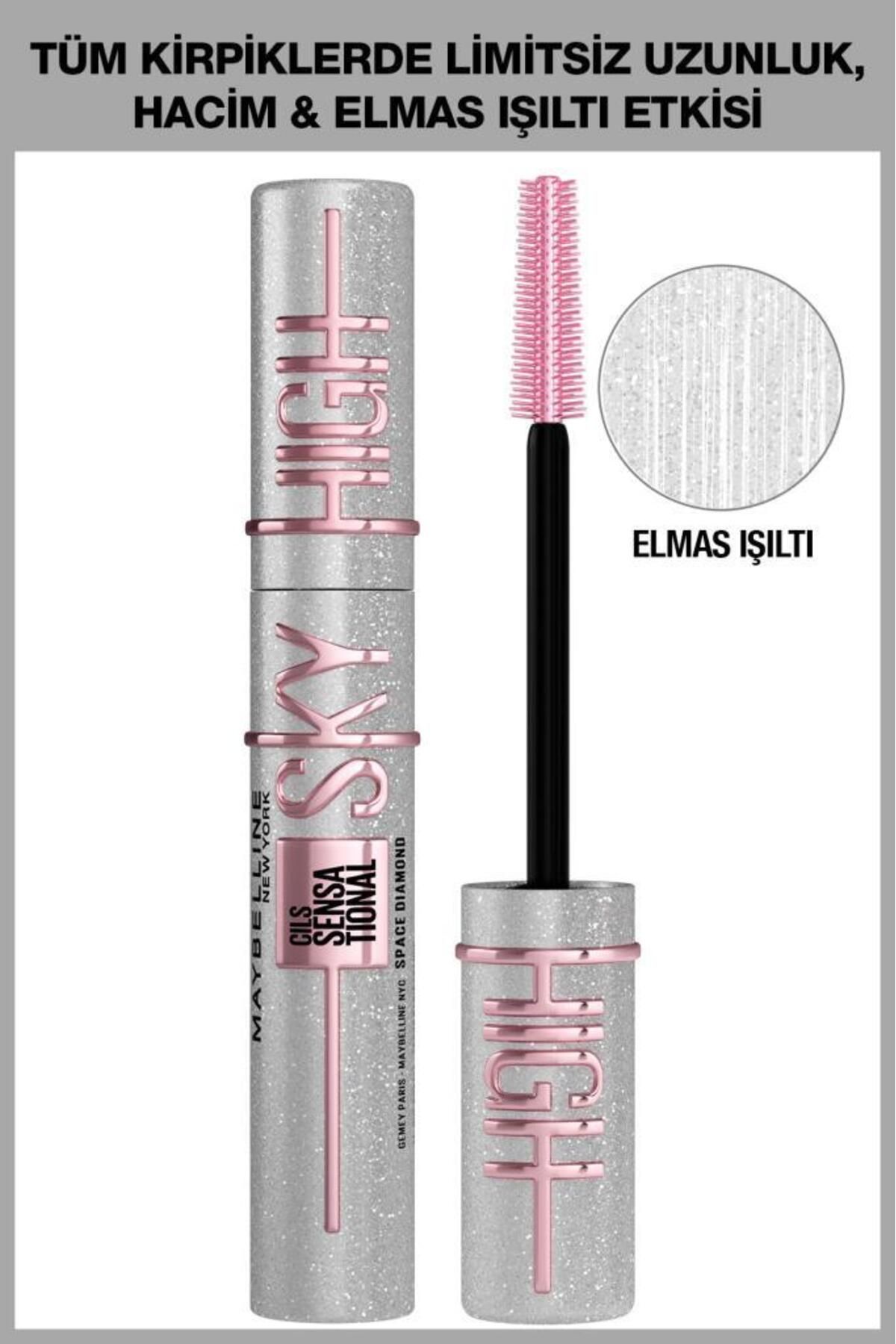 Maybelline New York Lash Sensational Sky High Space Diamond Top Coat - Elmas Işıltılı Son Kat Maskara