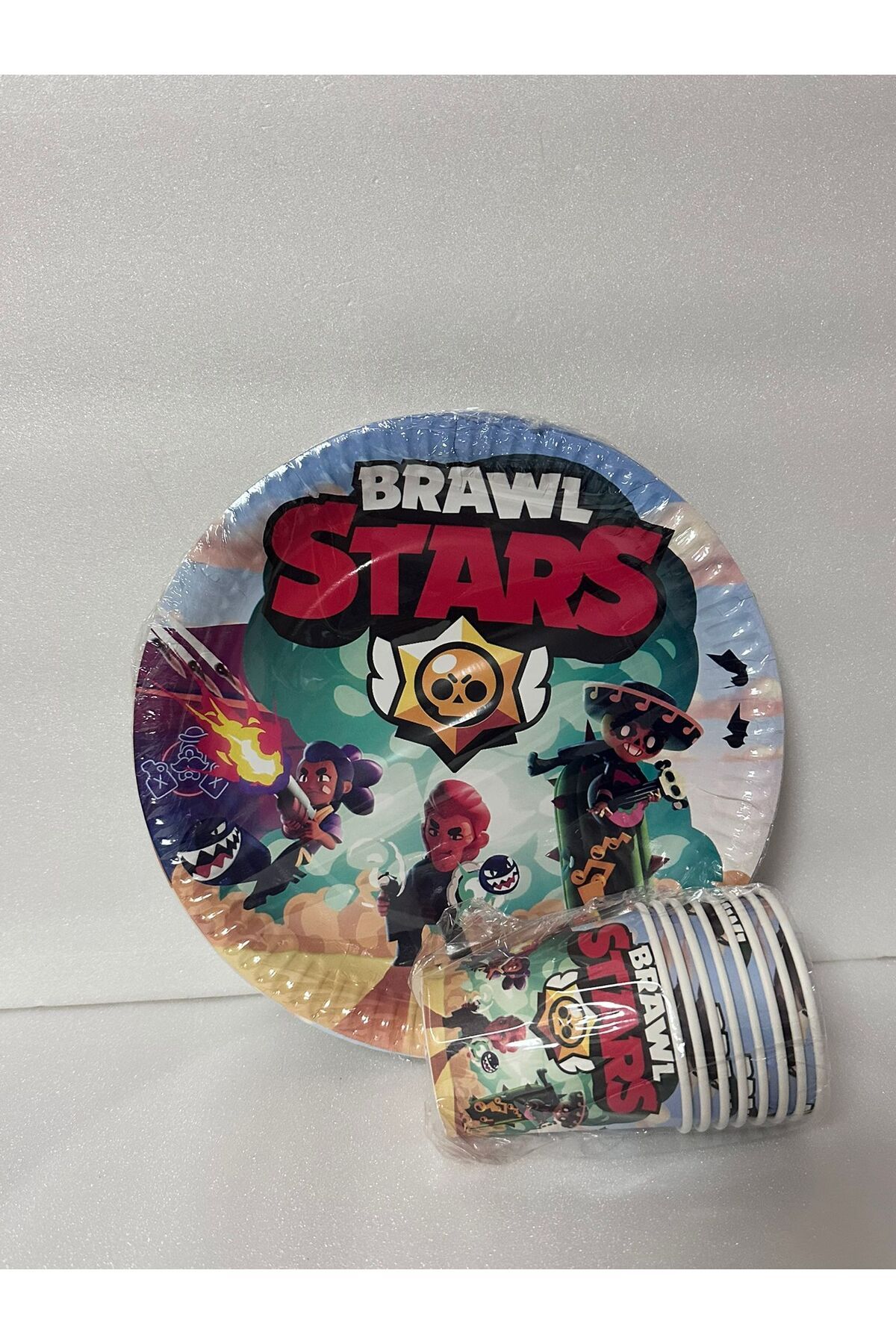 Cadde Süs Brawl Stars 8'li Kağıt Tabak Bardak Seti