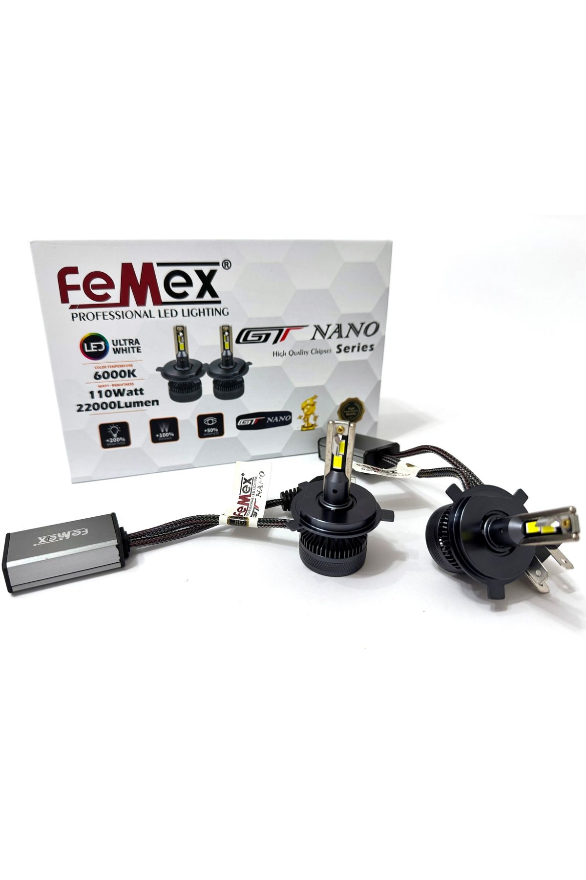FEMEX Gt Nano Pro Csp Lextar H4 Led Xenon Led Headlight