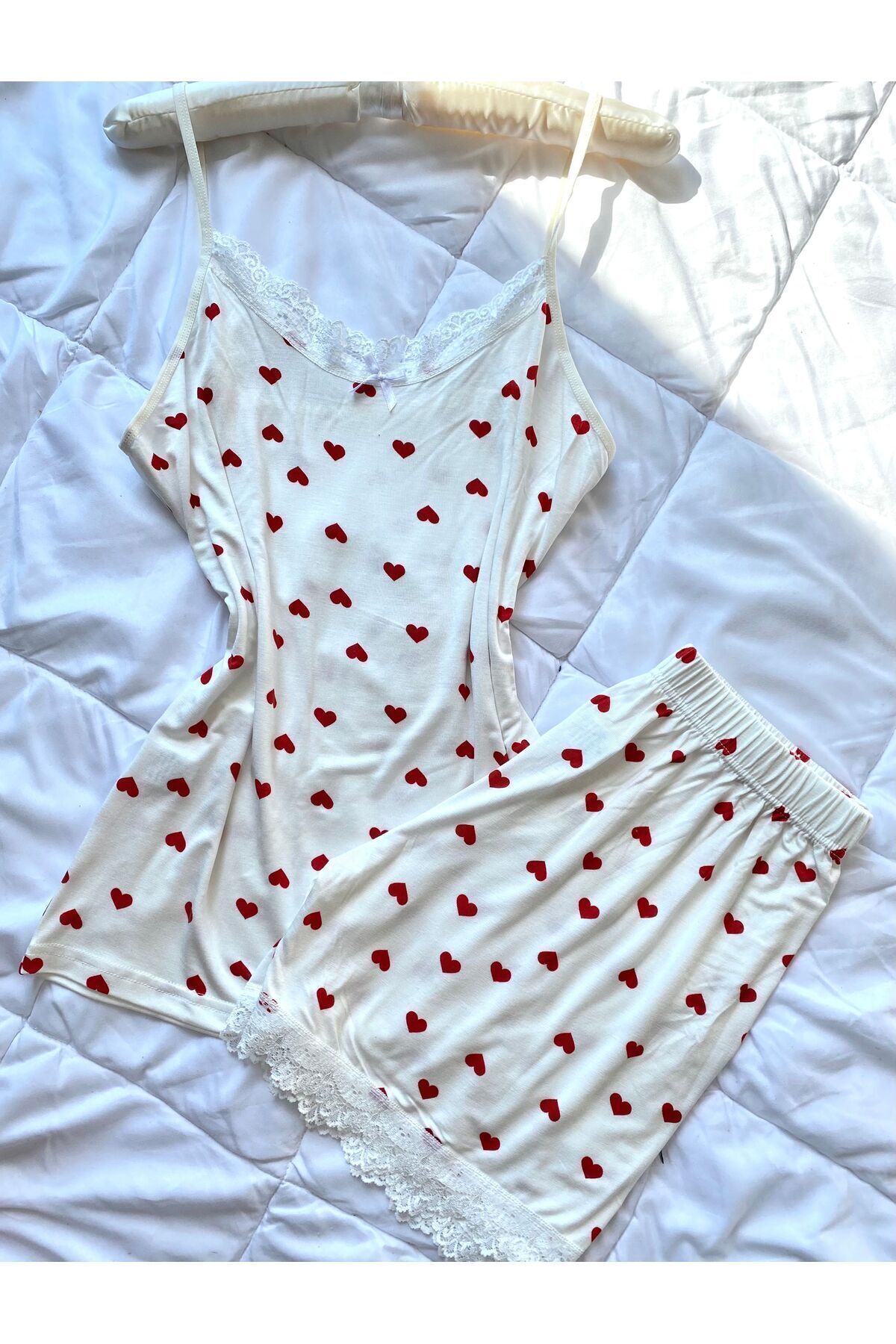 Polkan Pijama Kalpli Pijama Şort Takım