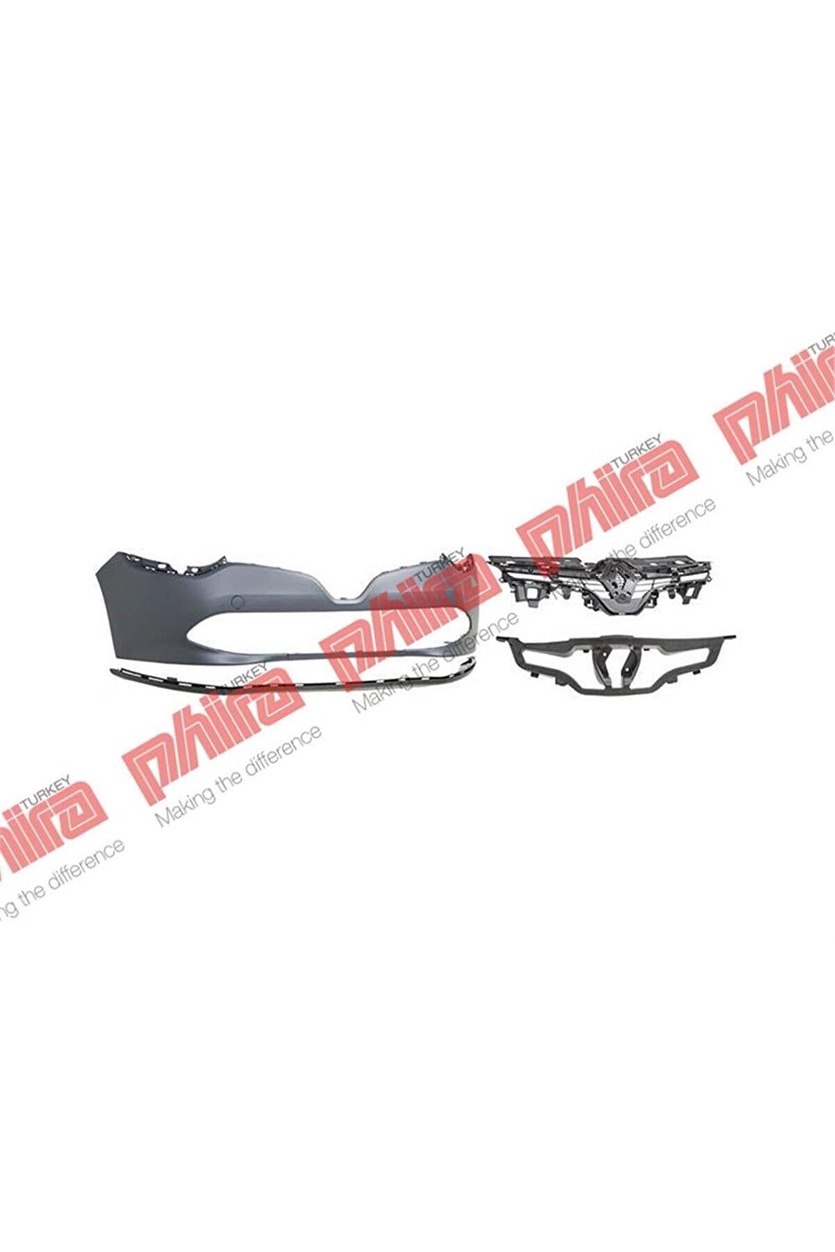 PHIRA OEM NO18620220826R-601983819R- UYUMLU RENAULT CLIO 2012 TAMPON ÖN PANJUR SPOYLER TAKIM ASTARLI