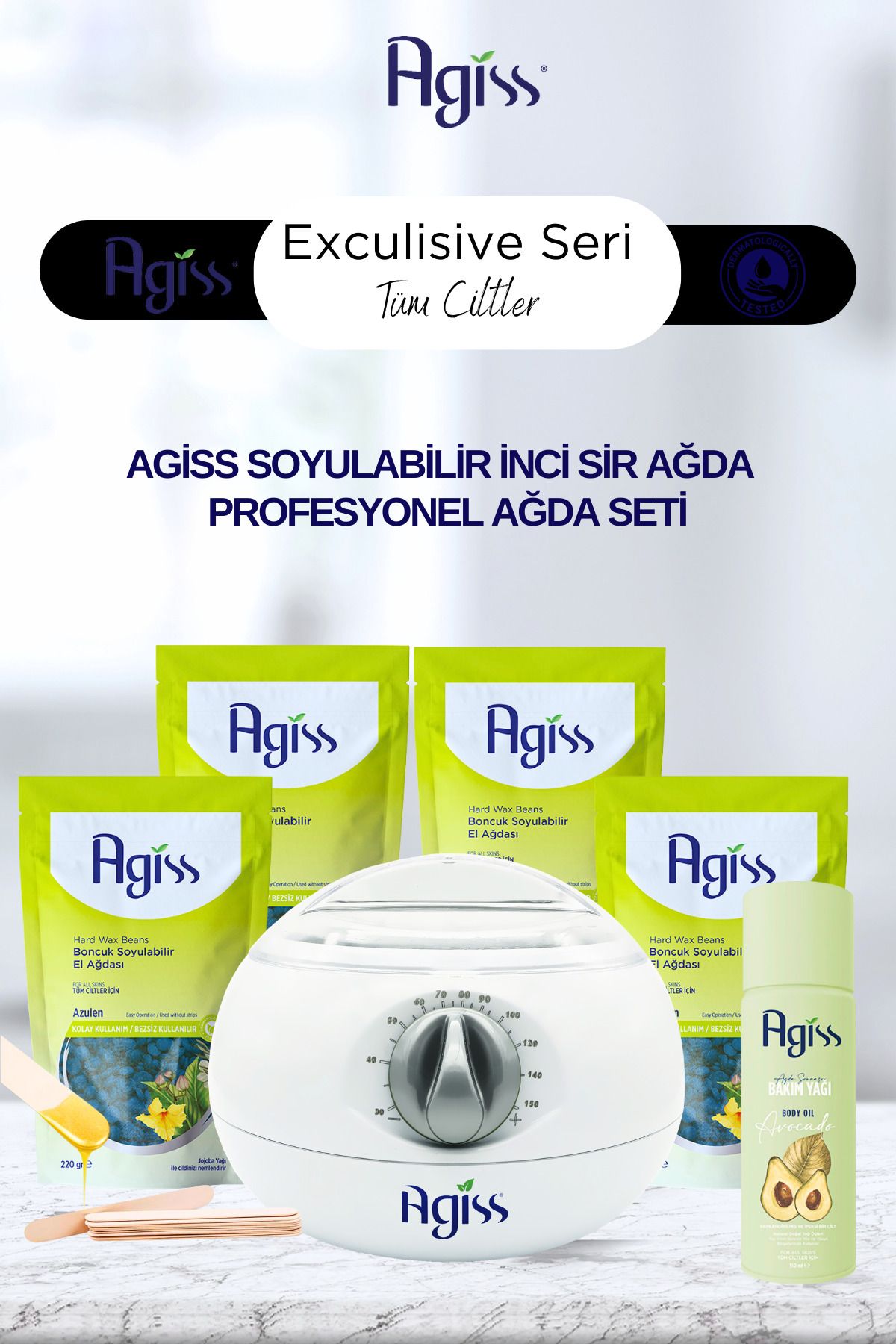 AGISS Exclusive Seri Tüm Ciltler İçin Soyulabilir İnci Sir Ağda Seti