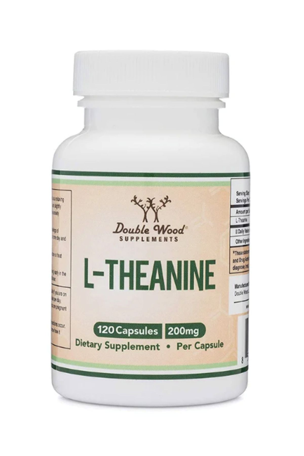 DOUBLE WOOD L-theanine 200mg 120 Capsul.usa Version 3834