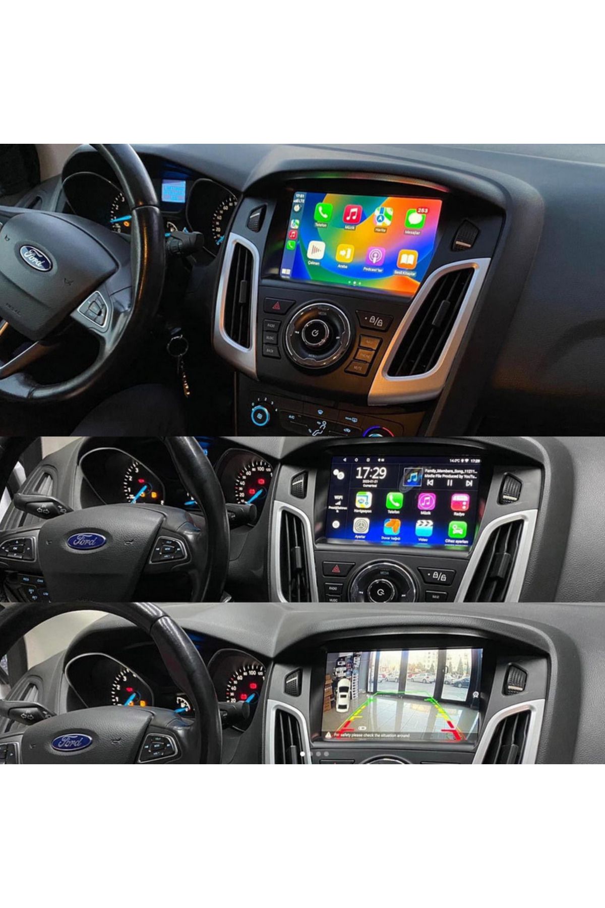 Edison Ford Focus 3-3,5 Uyumlu Android Multimedya Sistemi  Dokunmatik Ekran  Carplay & Android Auto Desteği
