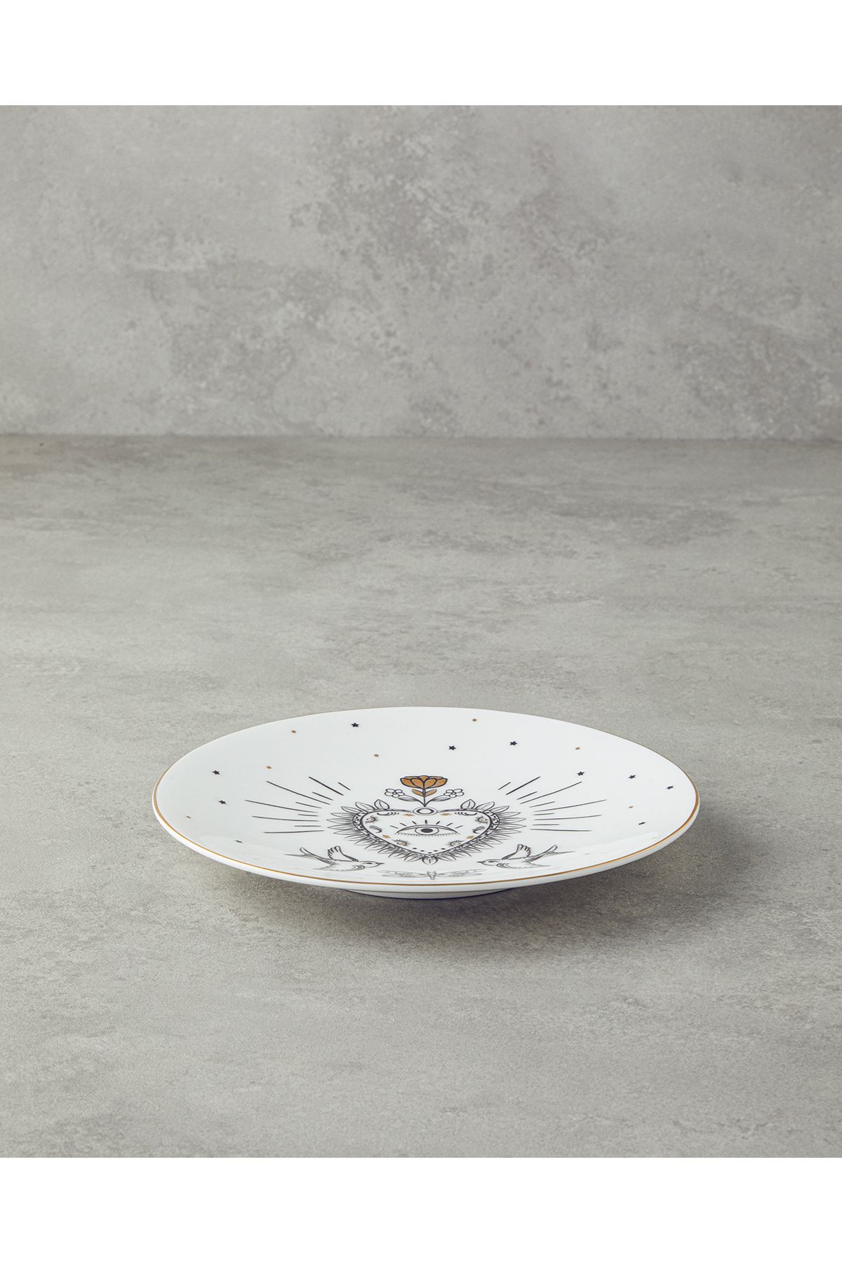 English Home Talisman Magical Bone China Pasta Tabağı 21 cm Siyah-Gold