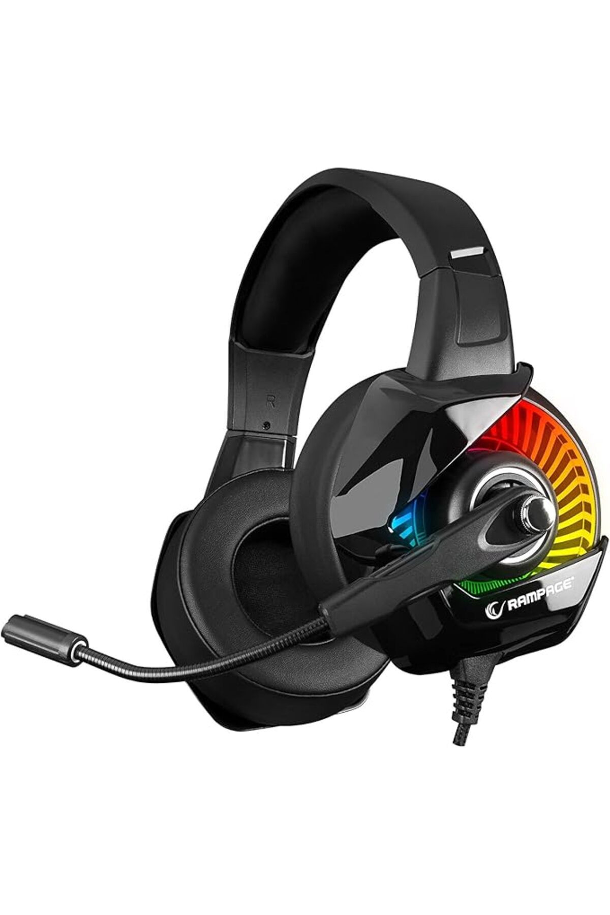 Genel Markalar Rampage RM-K66 TYPHOON Siyah USB 7.1 Version RGB Ledli Gaming Oyuncu Mikrofonlu Kulaklık