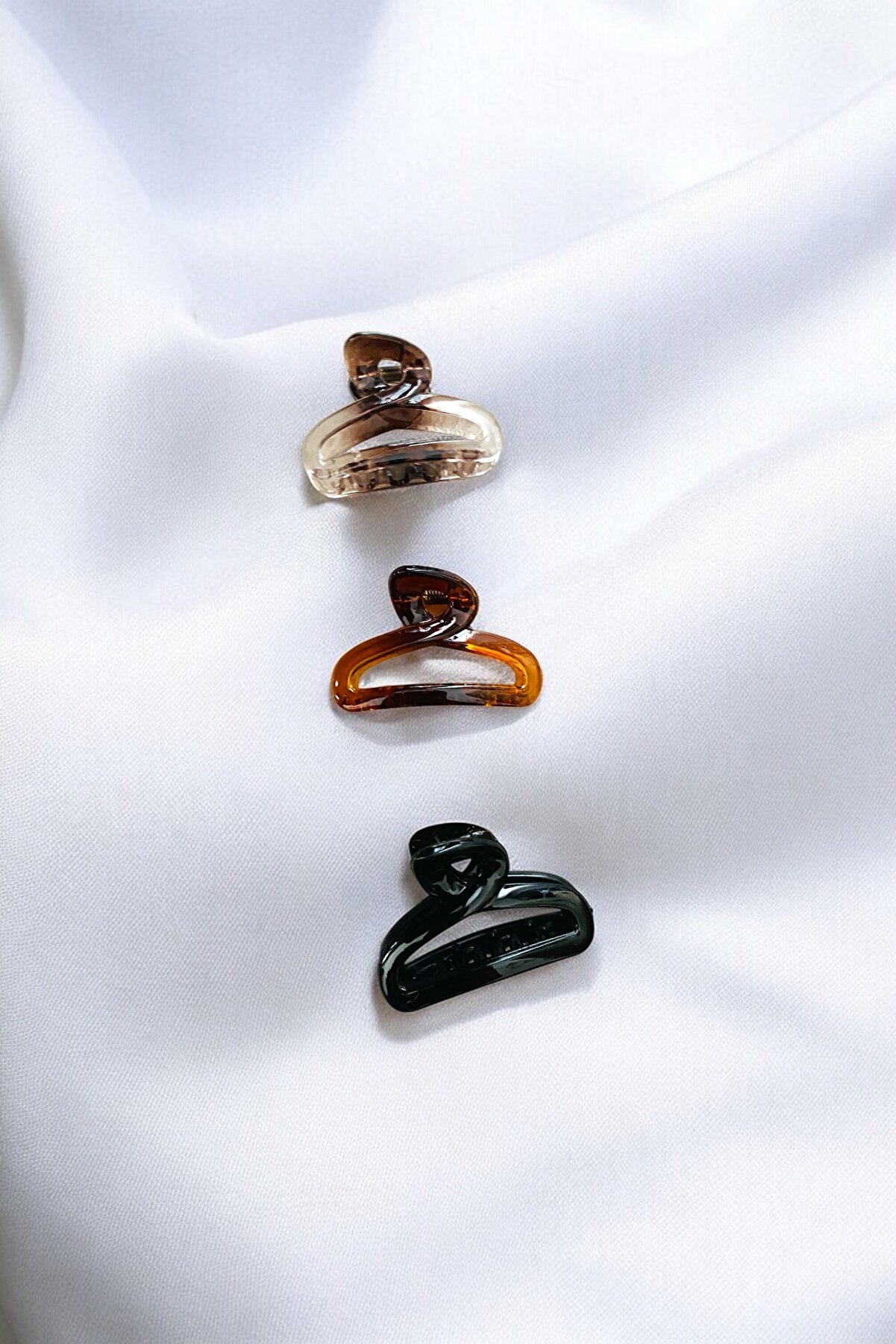 AYMETA Kadın Kahverengi Tonlarında 3 Adet 4-5 Cm 1. Sınıf Mandal Toka - Doğal ve Stille Çalışır