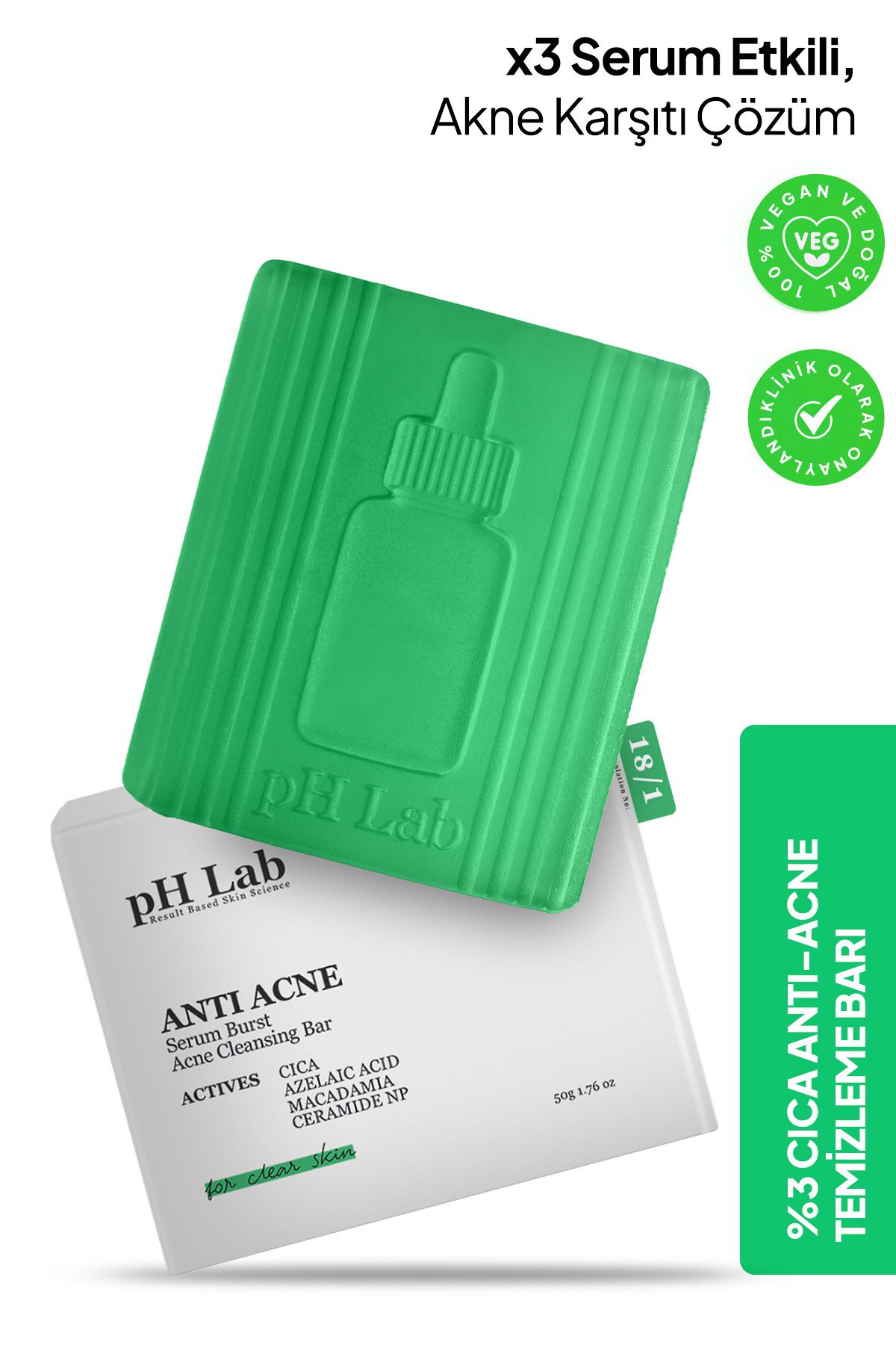 Ph Lab Phlab Anti Acne 3x Acne Serumu Etkili Ve Acne Temizleme Barı, Acne Karşıtı Sabunu