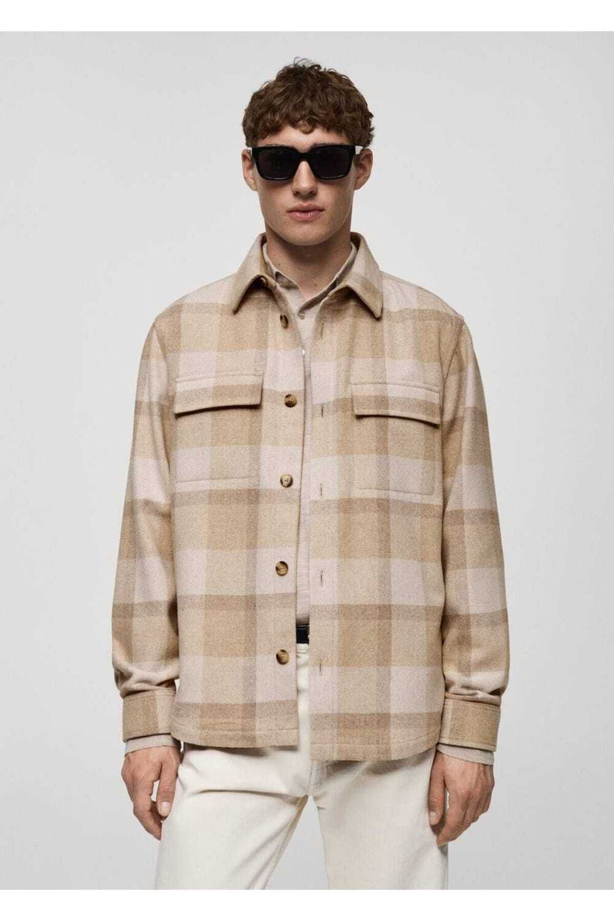 MANGO Man Kareli flanel gömlek ceket